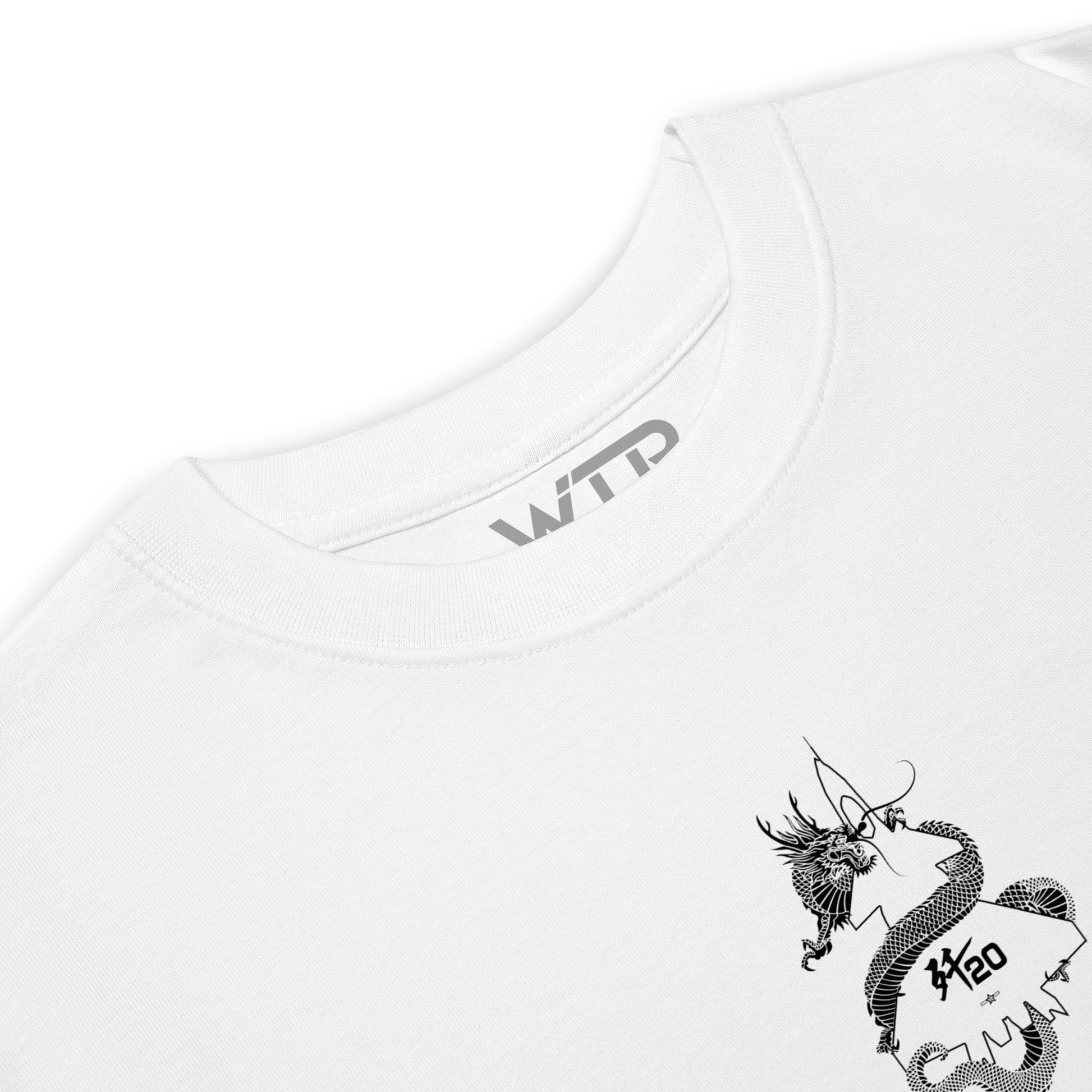 Chengdu J-20 Mighty Dragon Hand-Drawn White T-Shirt