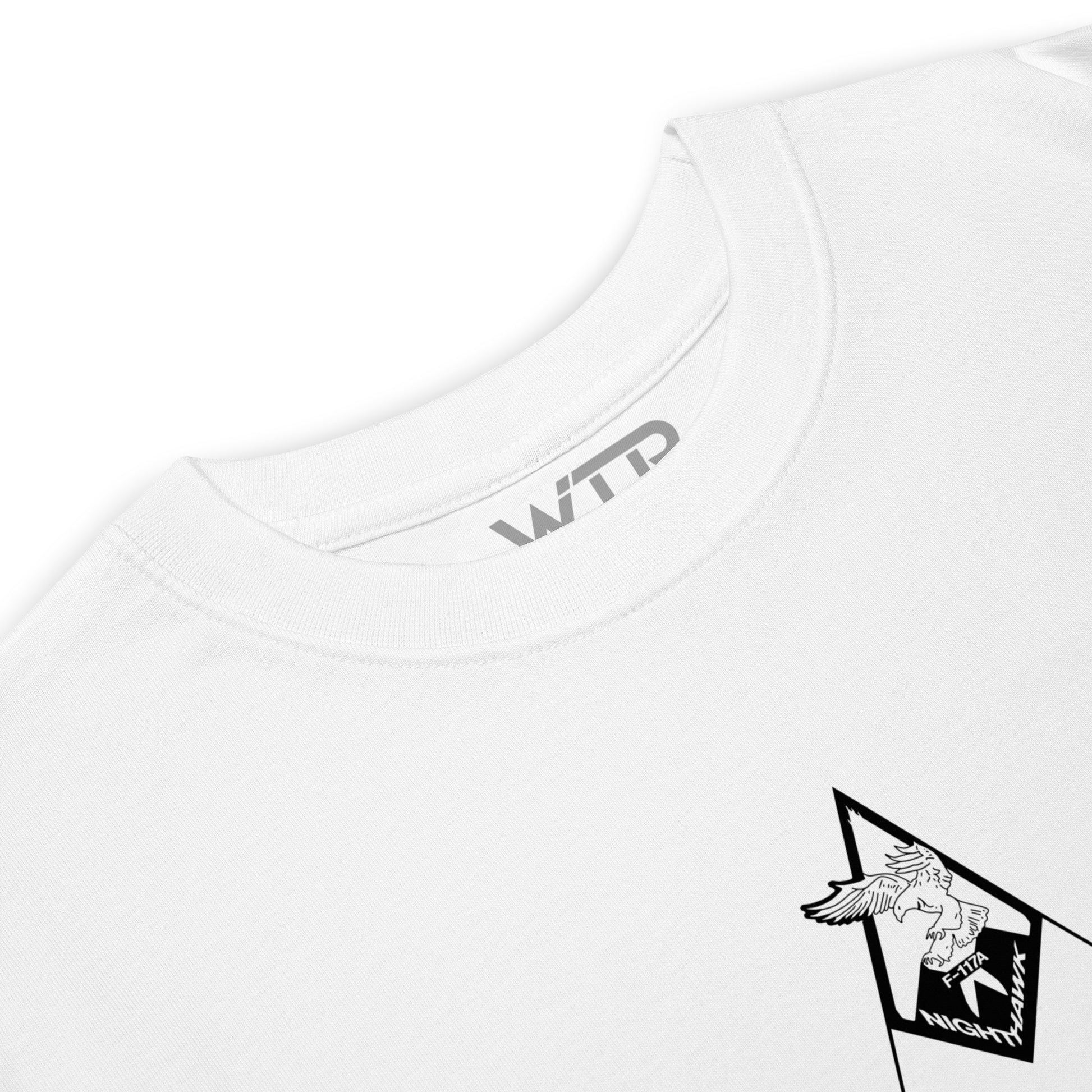 Lockheed Martin F-117 Nighthawk Hand-Drawn White T-Shirt