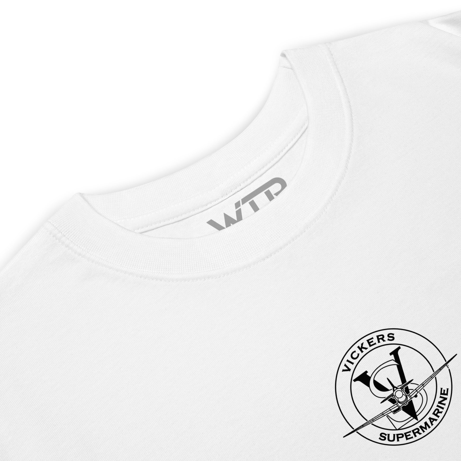 Supermarine Spitfire Mk1 Hand-Drawn White T-Shirt