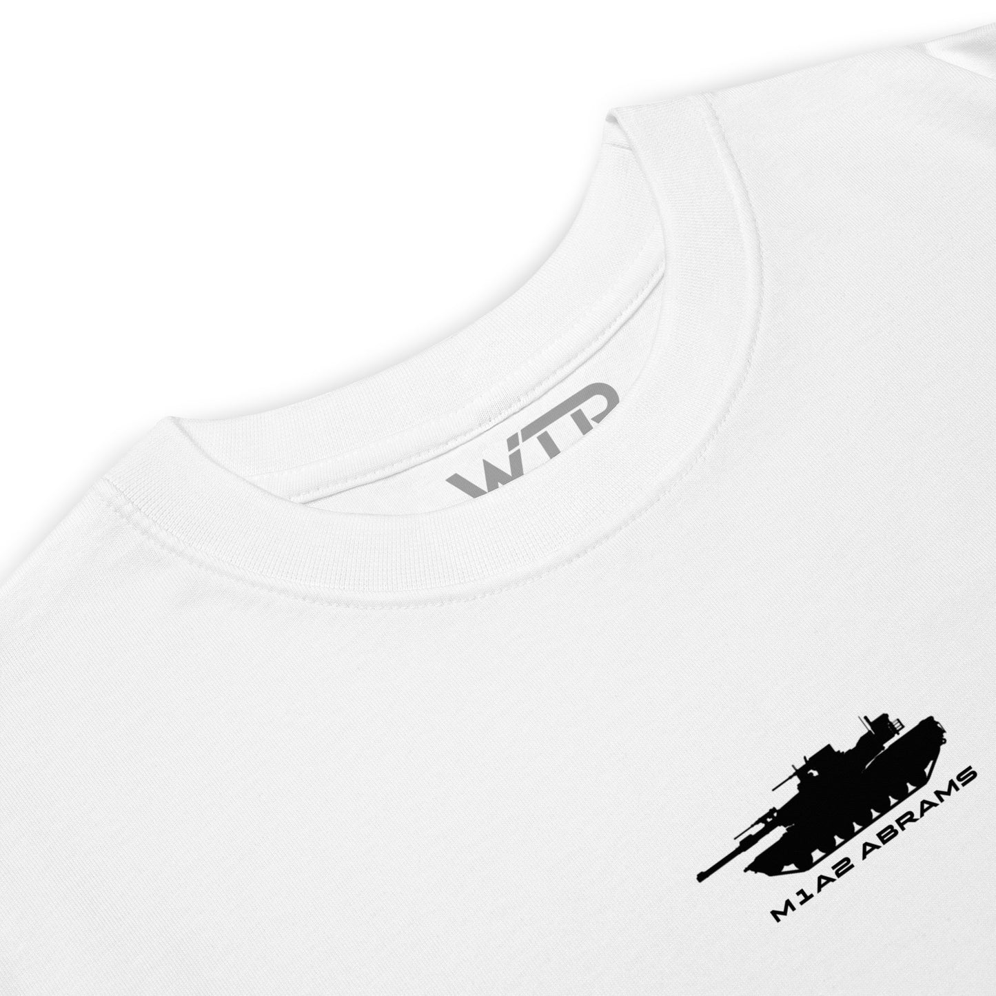 General Dynamics M1A2 Abrams Tank Hand-Drawn White T-Shirt