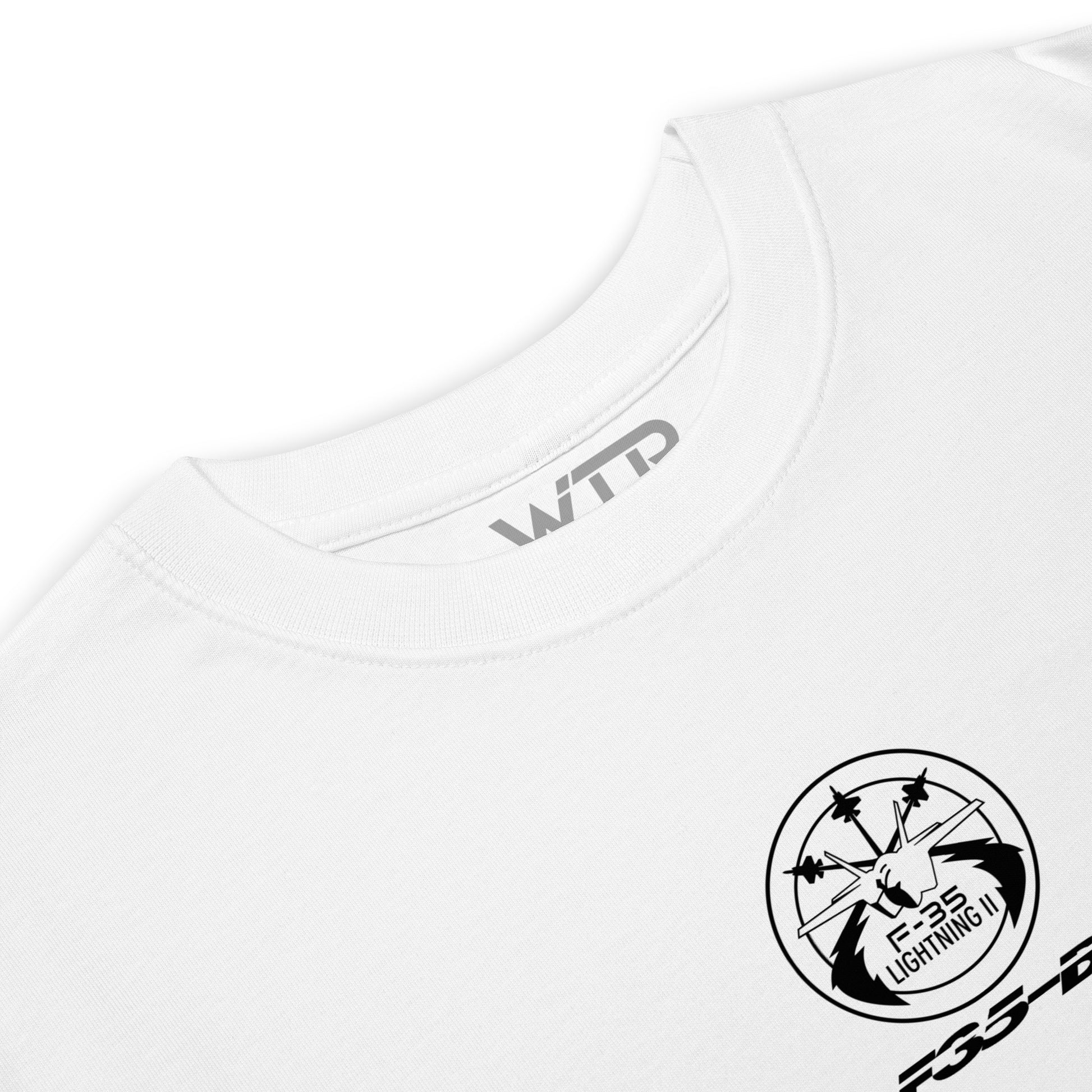 Lockheed Martin F-35B Lightning II STOVL Hand-Drawn White T-Shirt