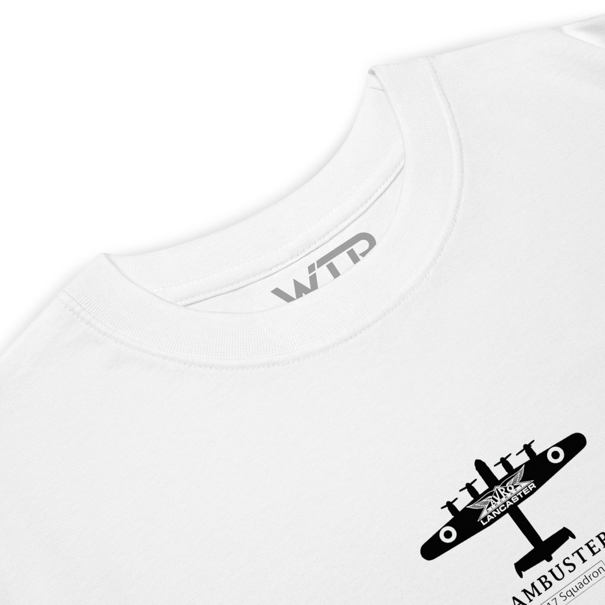 Avro Lancaster Bomber Hand-Drawn White T-Shirt