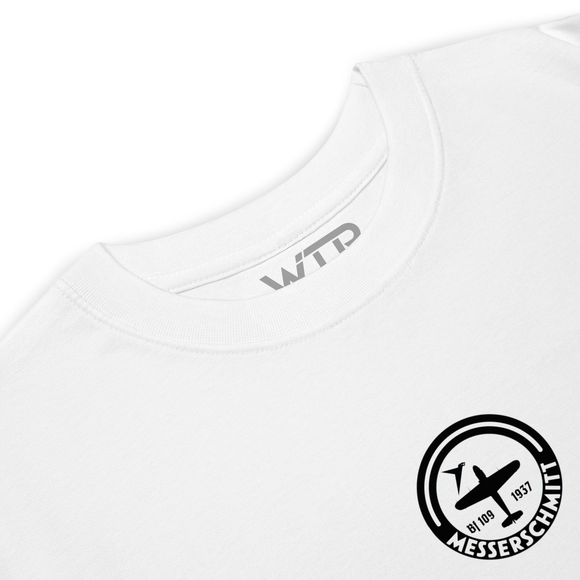 Messerschmitt BF-109 Hand-Drawn White T-Shirt