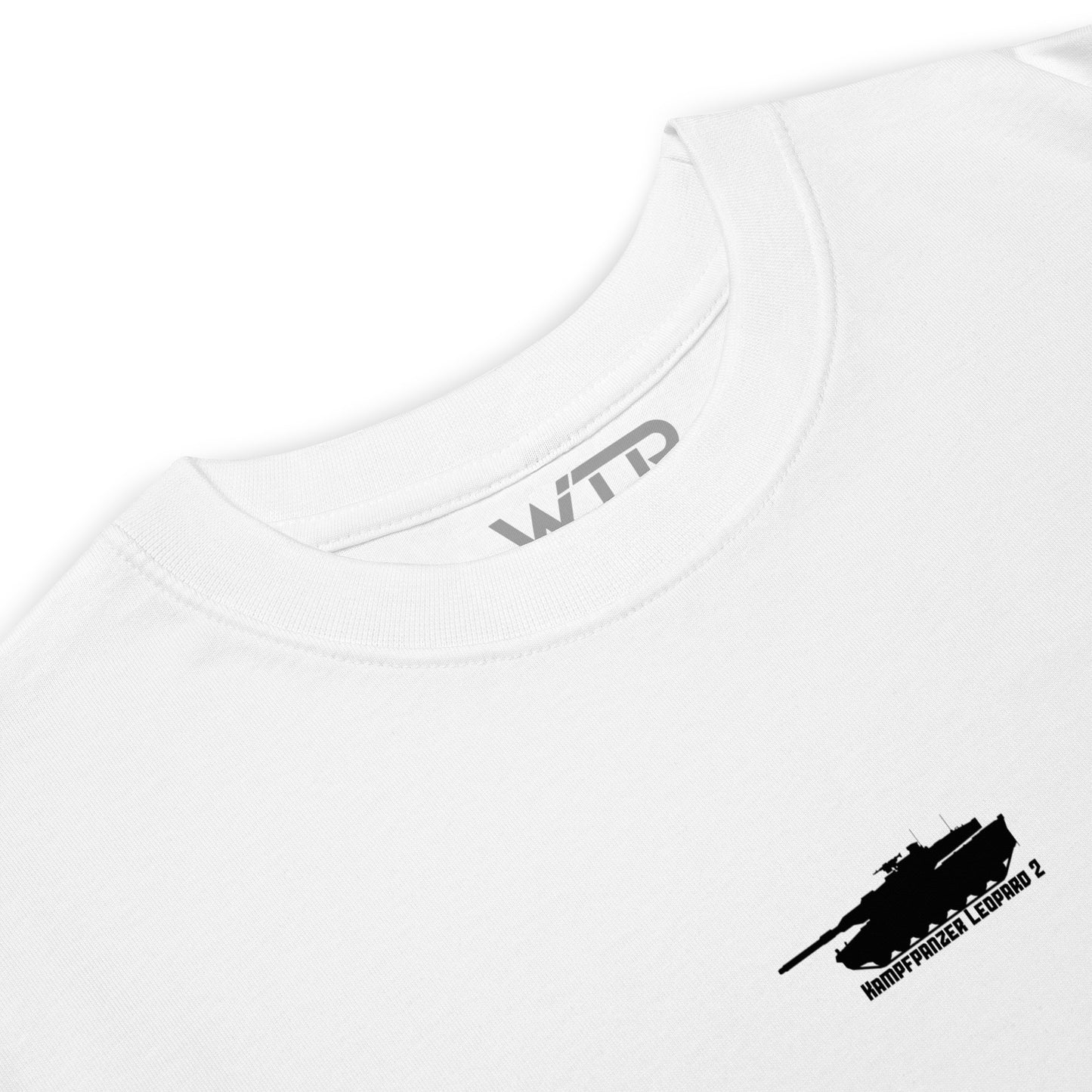 Krauss-Maffei Leopard 2 A7V Tank Hand-Drawn White T-Shirt