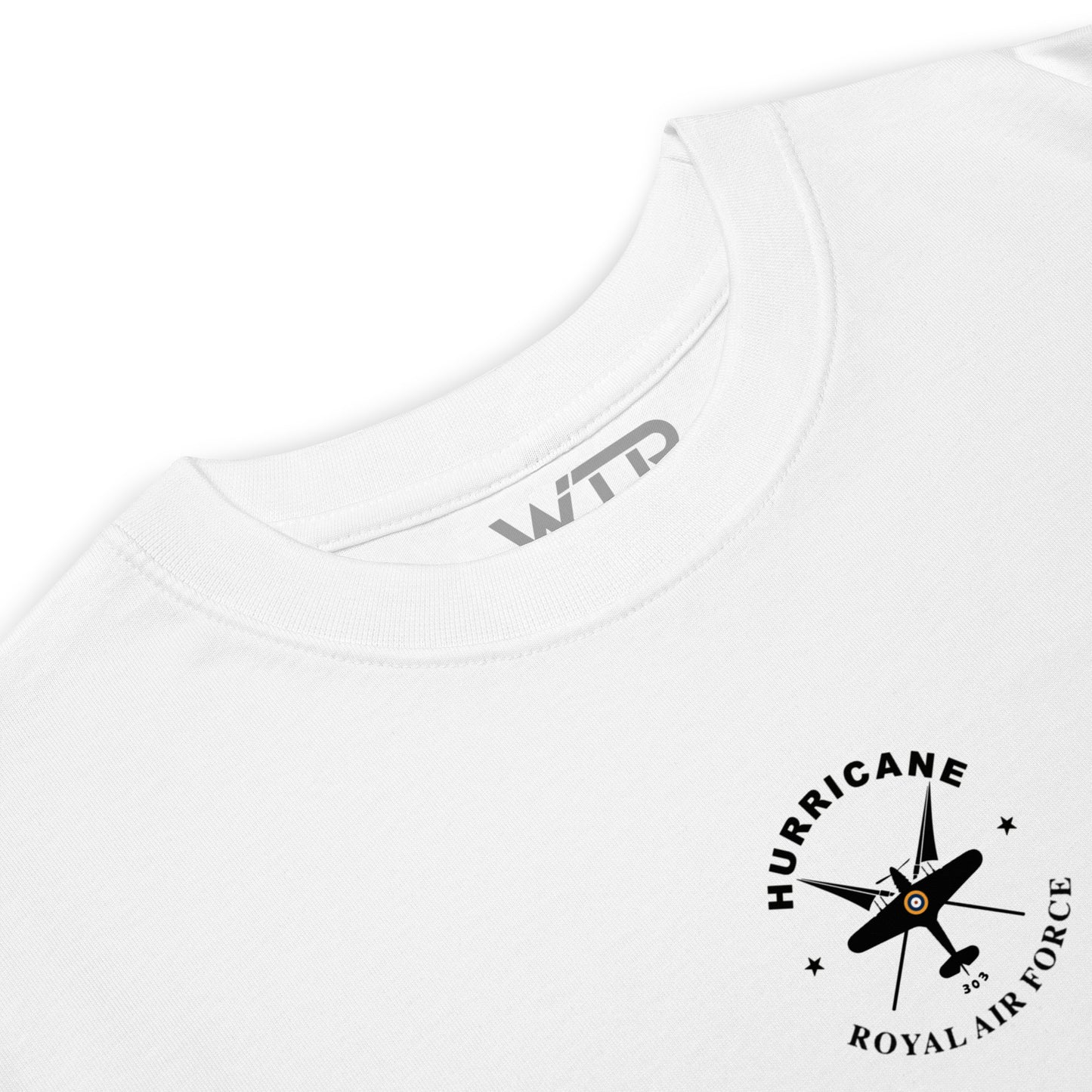 Hawker Hurricane Battle of Britain Hand-Drawn White T-Shirt