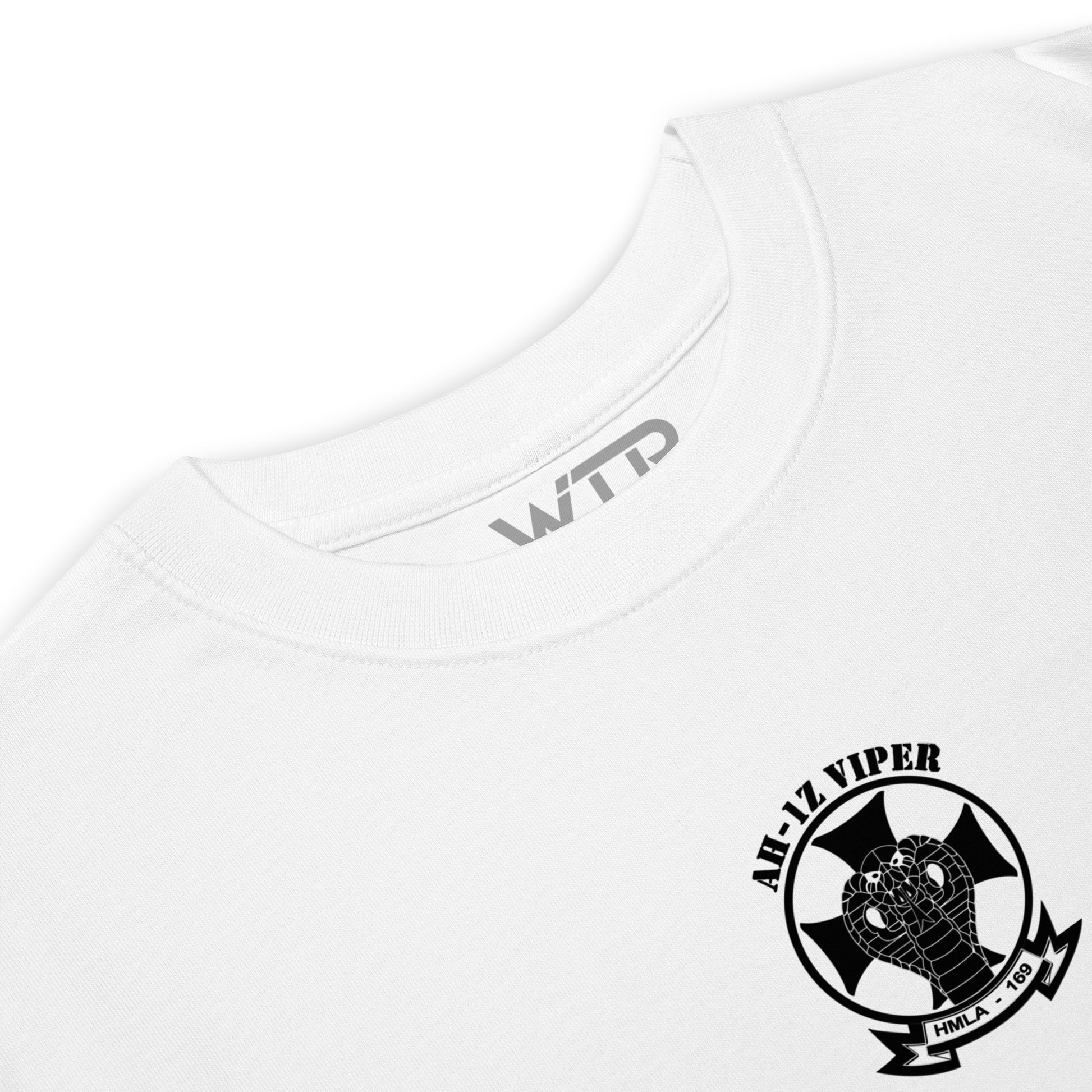 Bell AH-1Z Viper Attack Helicopter Hand-Drawn White T-Shirt