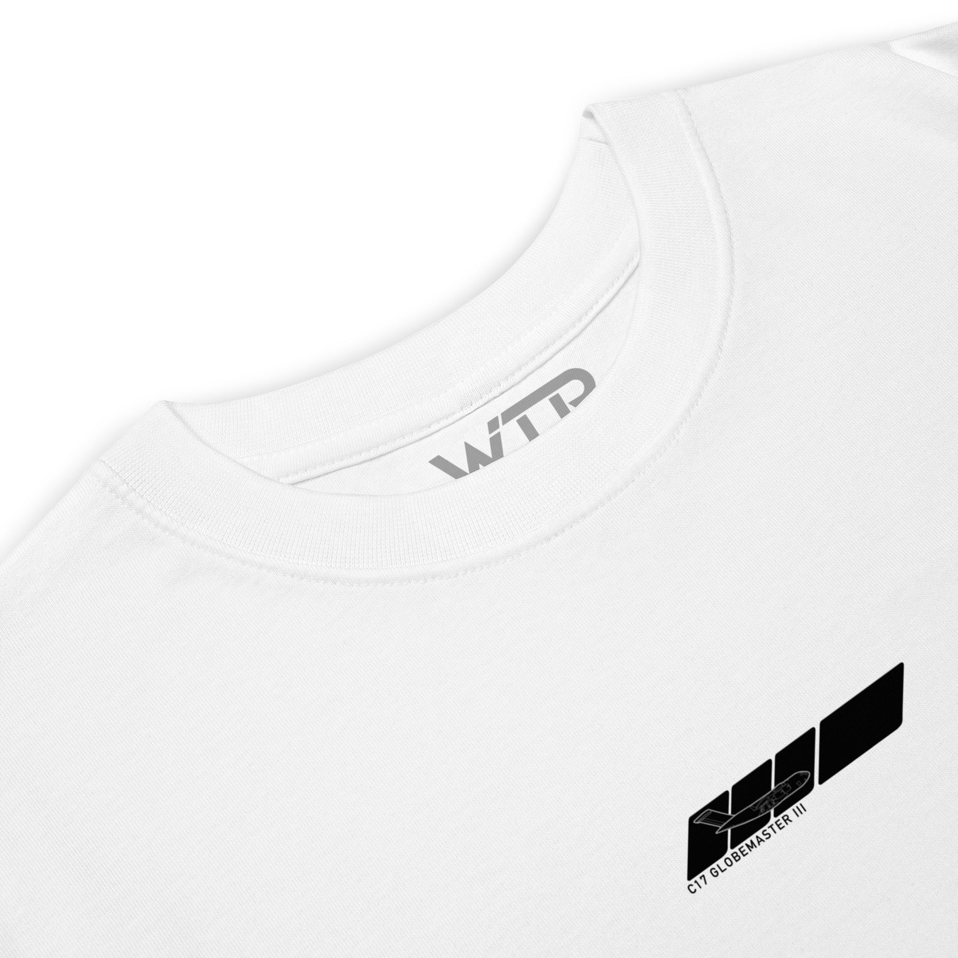 Boeing C-17 Globemaster III 'Moose' Hand-Drawn White T-Shirt