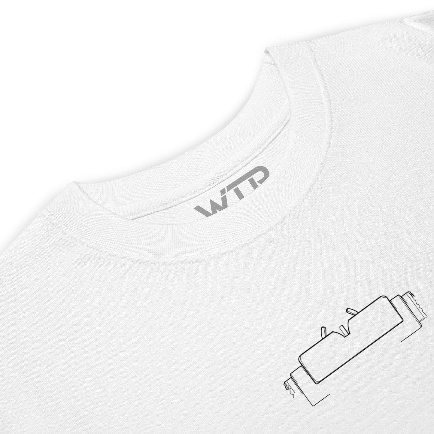 AK-47 Kalashnikov Rifle Hand-Drawn White T-Shirt