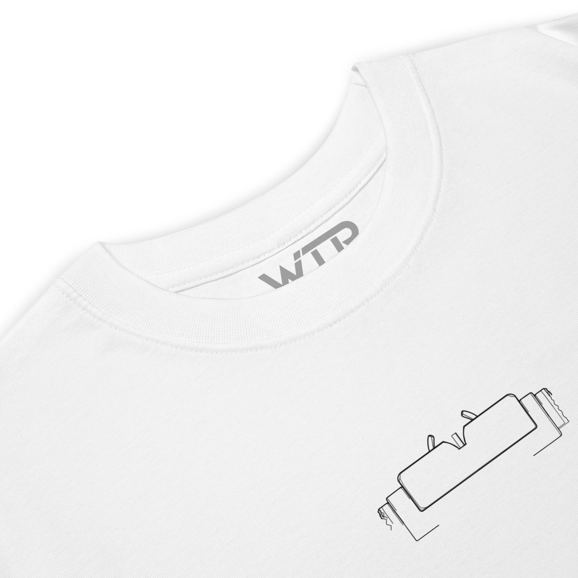 AK-47 Kalashnikov Rifle Hand-Drawn White T-Shirt