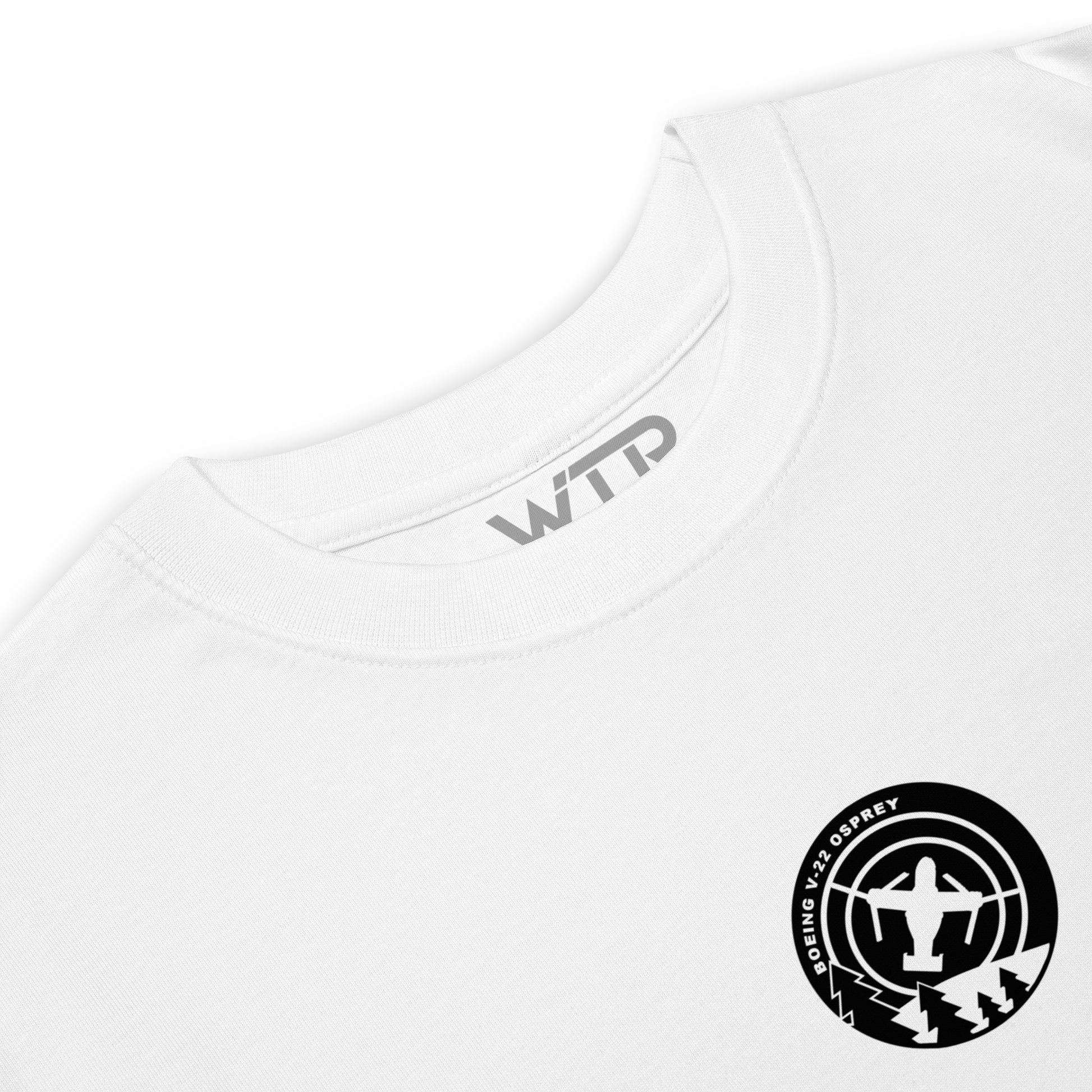 Bell Boeing MV-22 Osprey Tiltrotor Hand-Drawn Schematic White T-Shirt