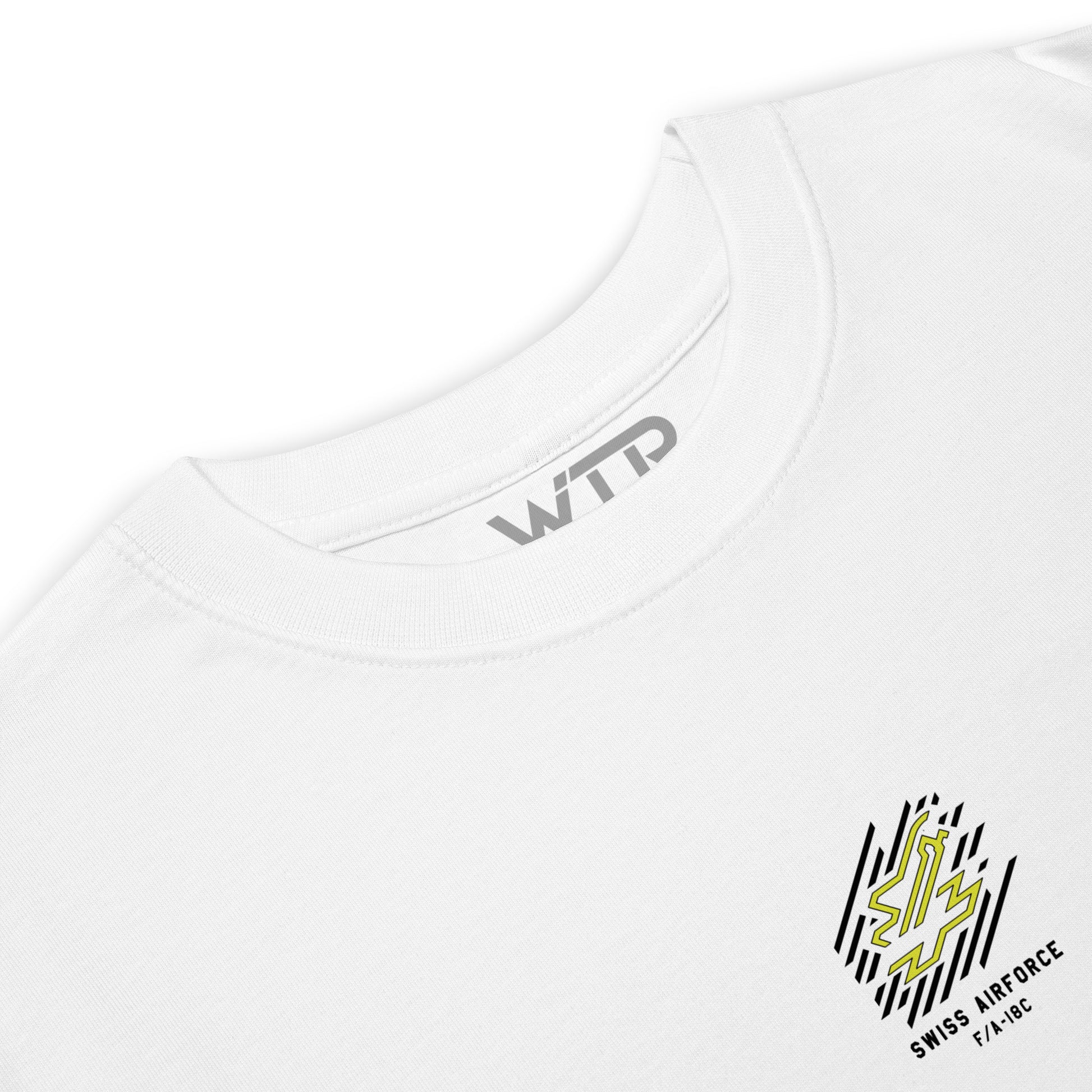 McDonnell Douglas F/A-18C Hornet Swiss Airforce Edition Hand-Drawn White T-Shirt