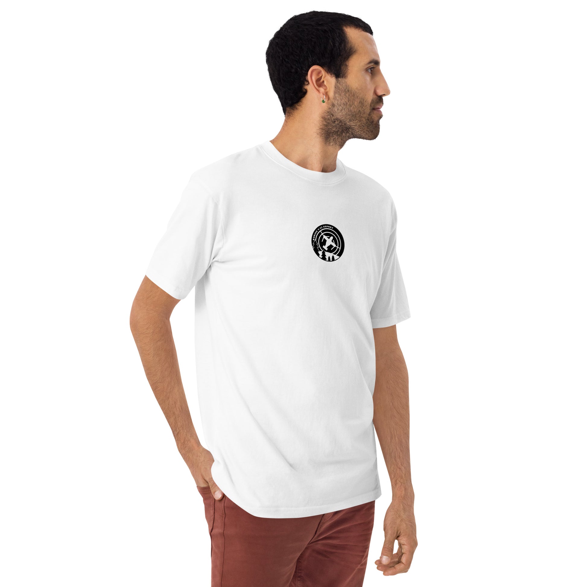 Bell Boeing MV-22 Osprey Tiltrotor Hand-Drawn Schematic White T-Shirt