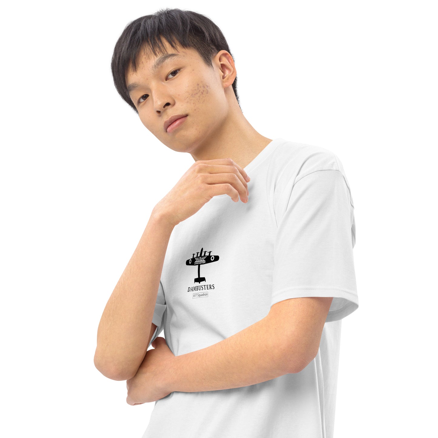 Avro Lancaster Bomber Hand-Drawn White T-Shirt