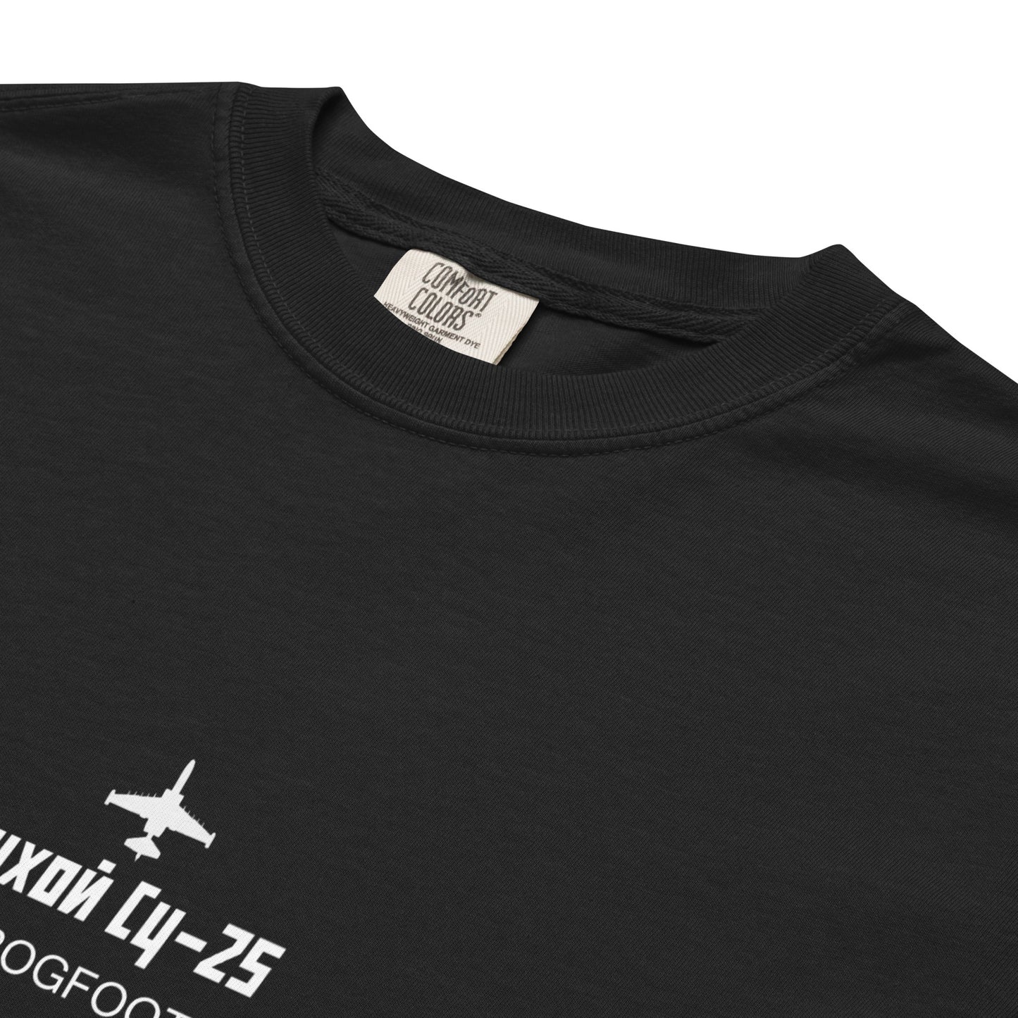 Sukhoi Su-25 Grach Frogfoot Schematic Standard Black T-Shirt