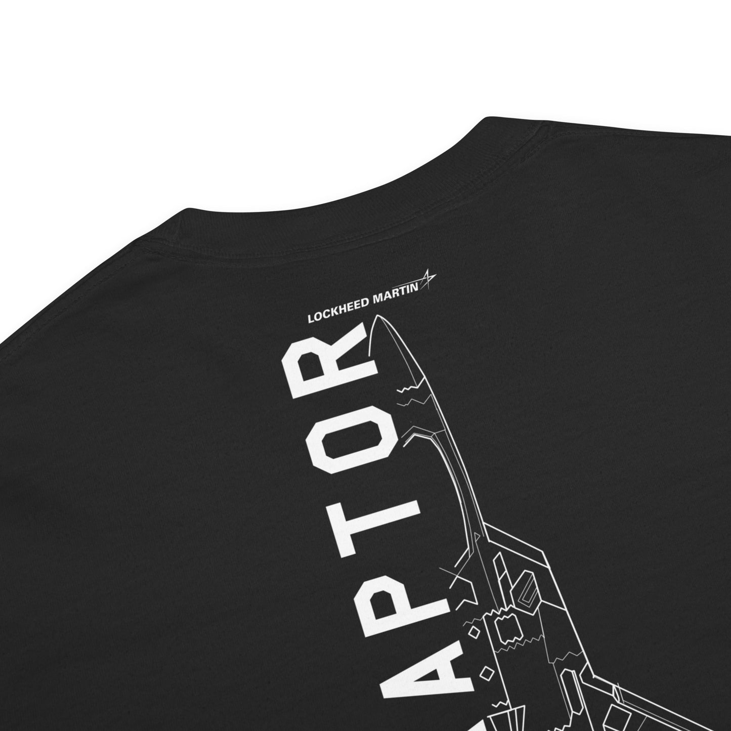 Lockheed Martin F-22 Raptor Scematic Standard Black T-Shirt