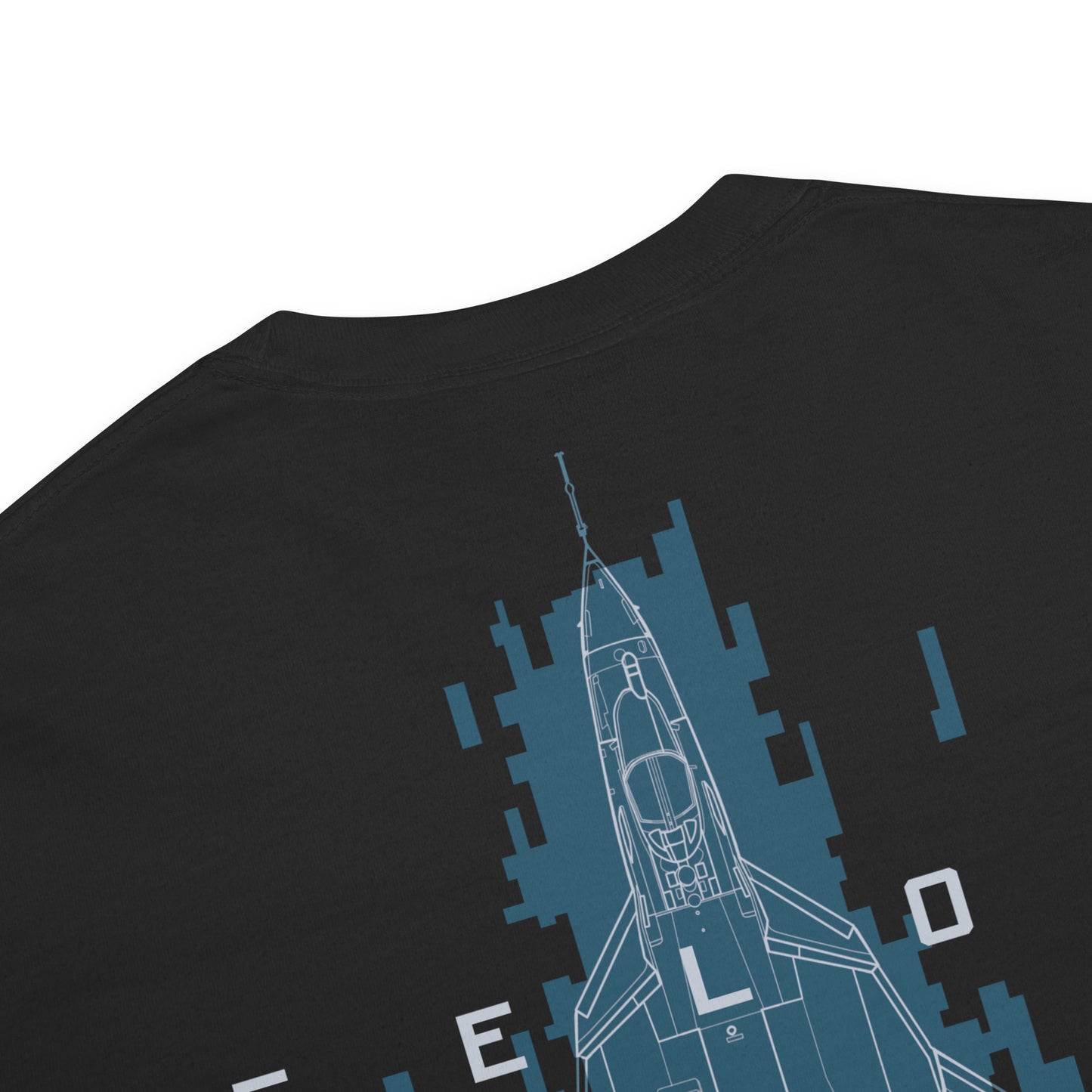 Sukhoi Su-57 T-50 Felon Camouflage Design Schematic - Standard Black T-shirt.