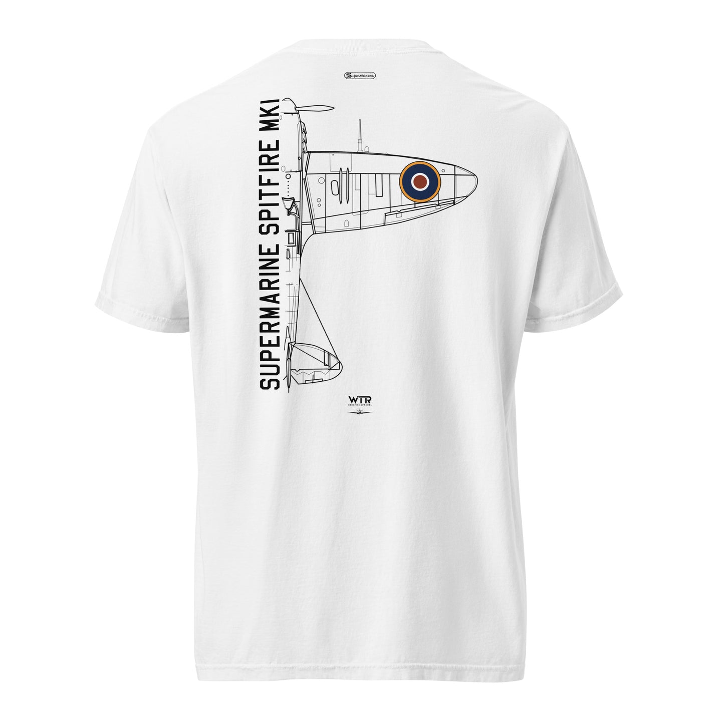 Supermarine Spitfire Mk1 Vickers Schematic Standard White T-Shirt