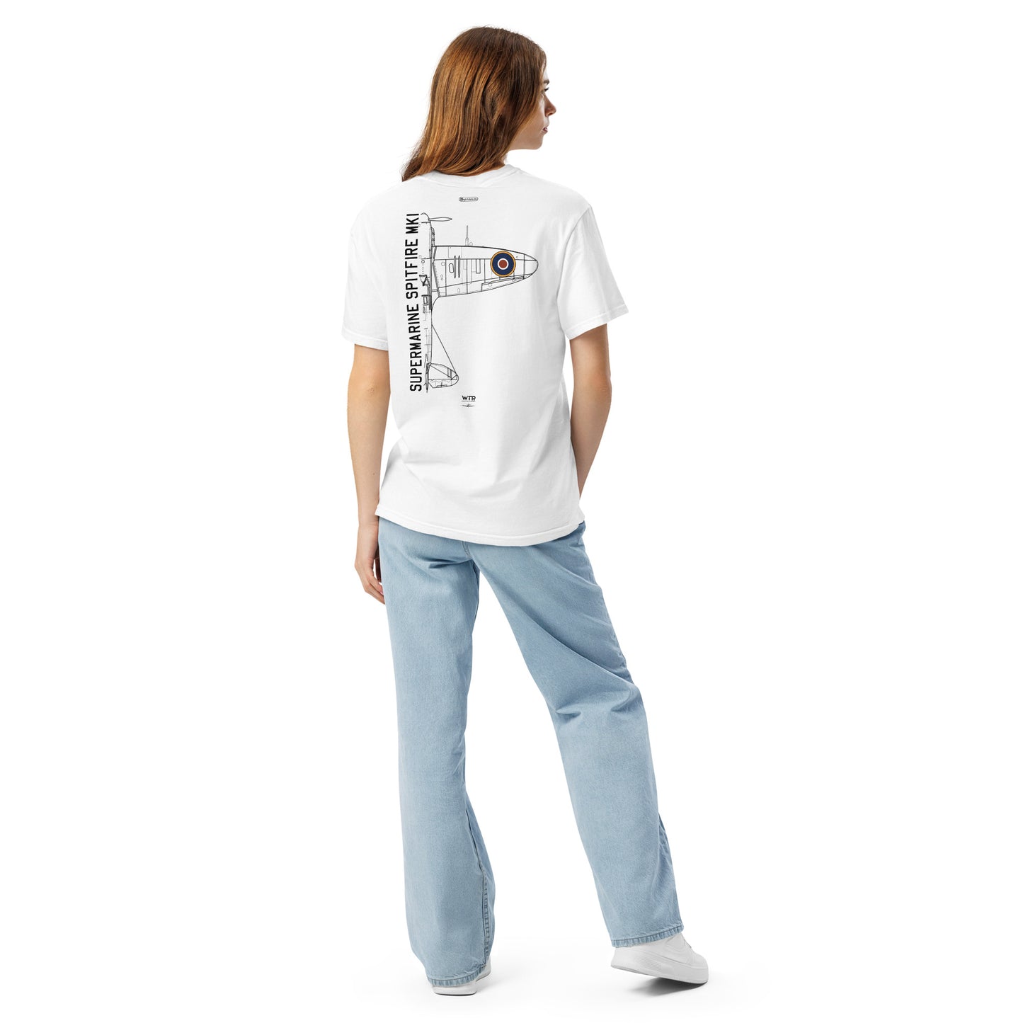 Supermarine Spitfire Mk1 Vickers Schematic Standard White T-Shirt