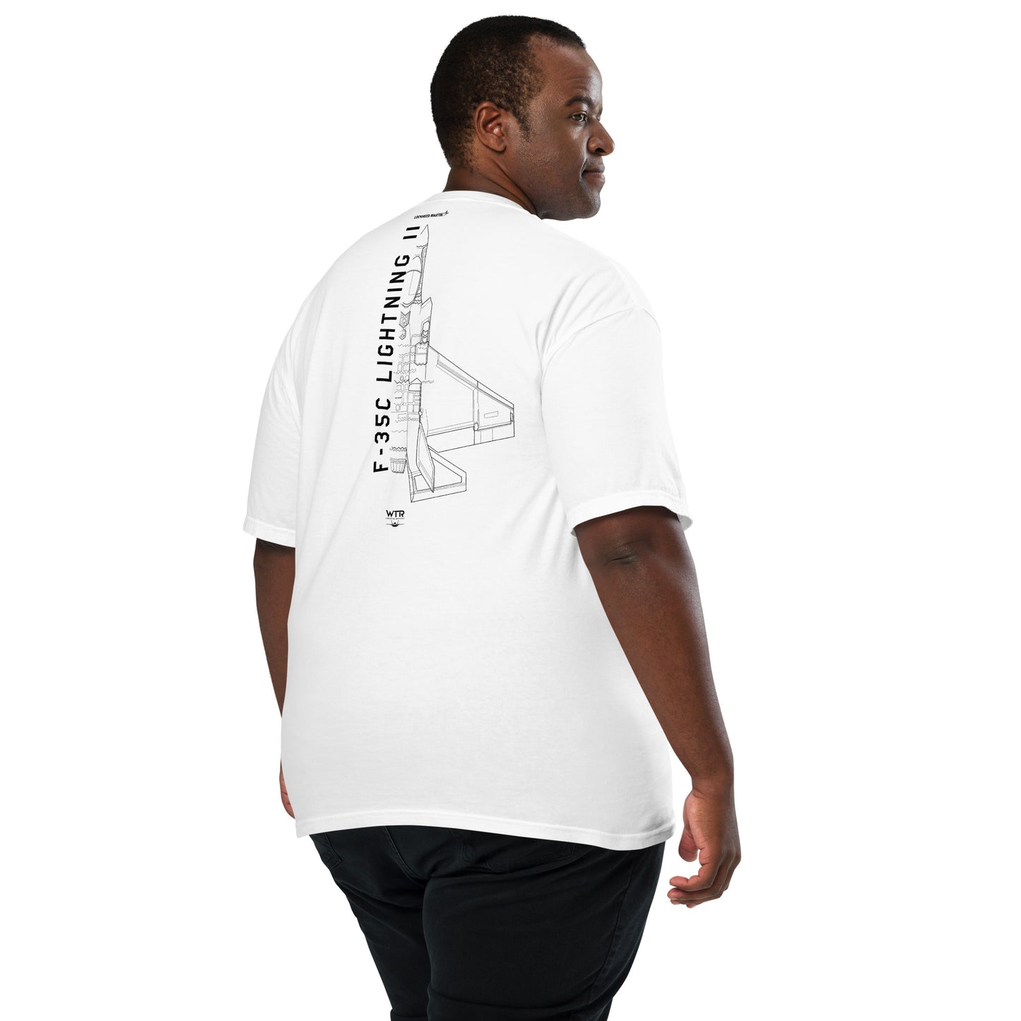 Lockheed Martin F-35C Lightning II CATOBAR Schematic Standard White T-Shirt