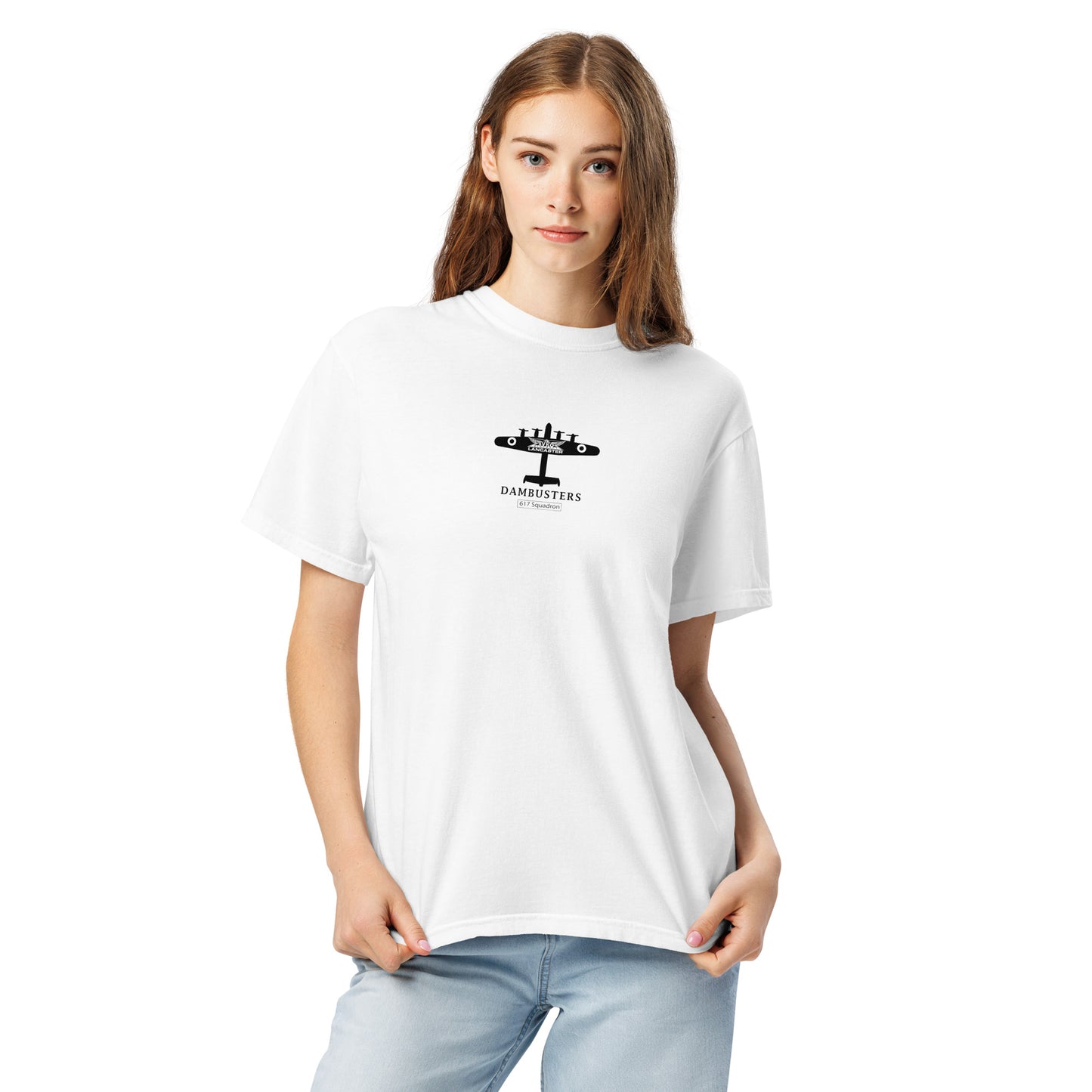 Avro Lancaster WW2 617 Squadron Dambuster Hand-Drawn Standard White T-Shirt