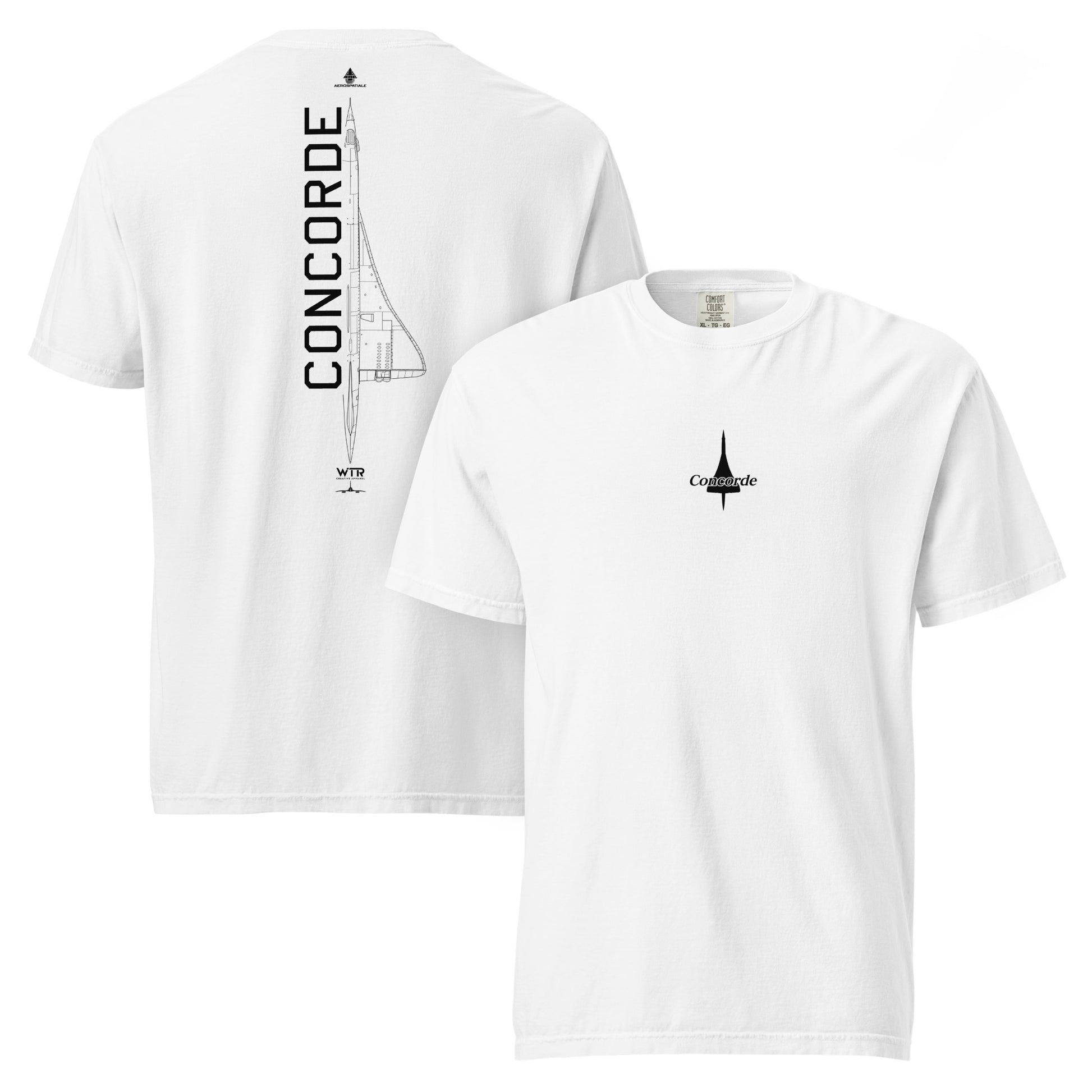 Aérospatiale / Bac Concorde – Supersonic Schematic Hand-drawn Standard White T-Shirt