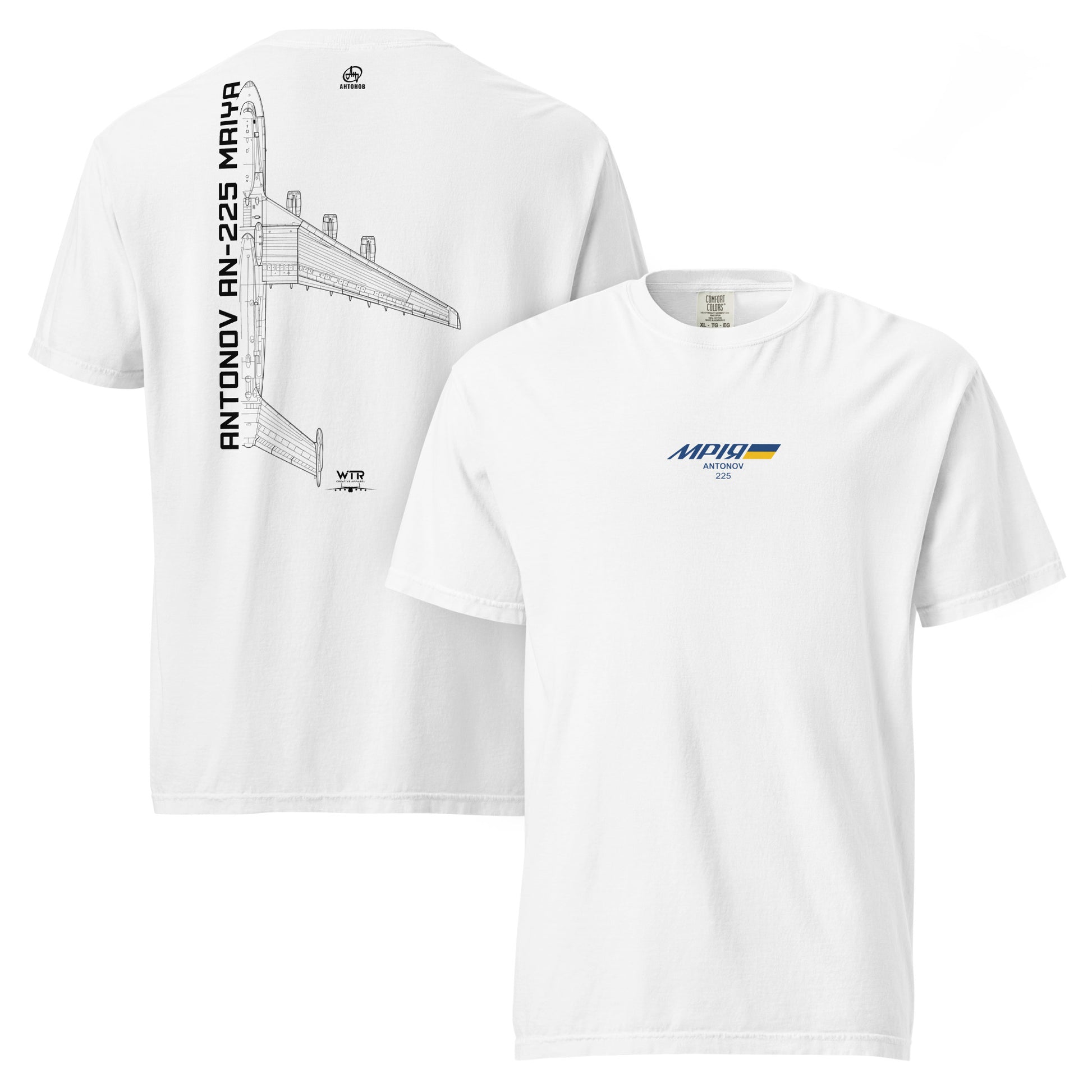 Antonov AN225 Mriya - Hand Drawn Schematic - Standard White T-shirt