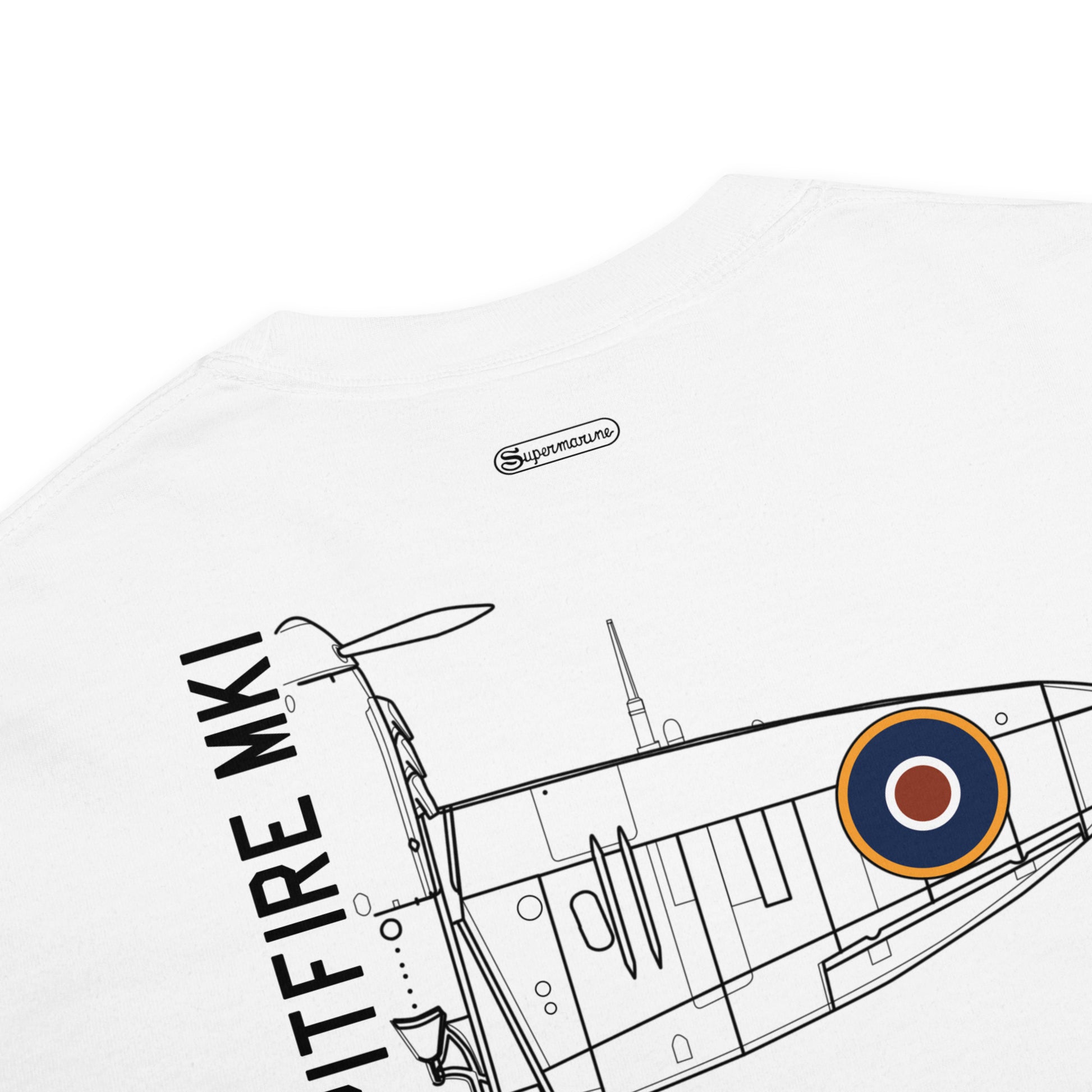 Supermarine Spitfire Mk1 Vickers Schematic Standard White T-Shirt