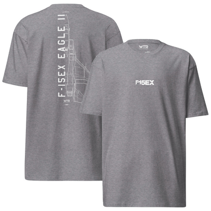 BOEING F-15EX EAGLE II – HAND-DRAWN AIR SUPERIORITY HEAVYWEIGHT T-SHIRT.