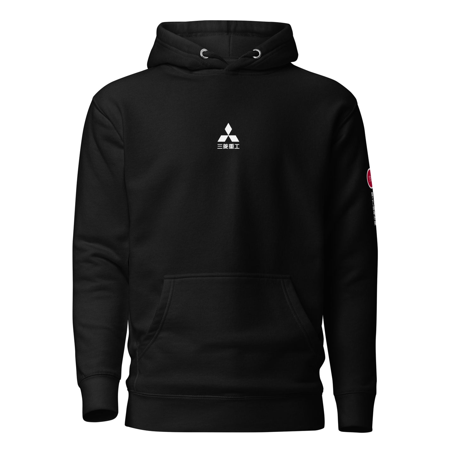 Hand-drawn schematic of the Mitsubishi F-15J Eagle 204th Tactical Fighter Squadron 2024 Churashima Air Fiesta livery on a hoodie.