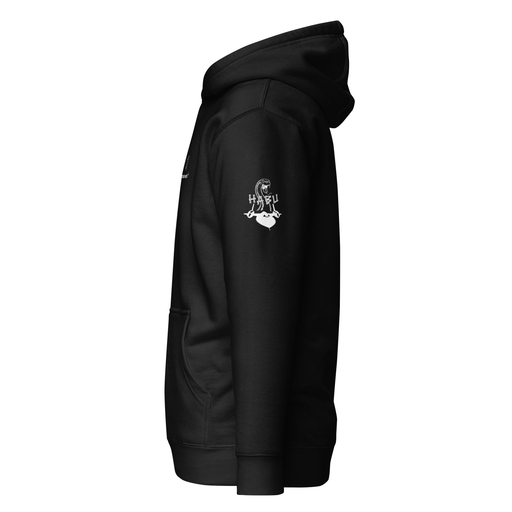 Hand-drawn schematic of the LOCKHEED MARTIN SKUNK WORKS SR-71 BLACKBIRD printed on a unisex hoodie.