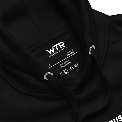 Hand-drawn schematic of the AIRBUS A380 SUPERJUMBO printed on a unisex hoodie.