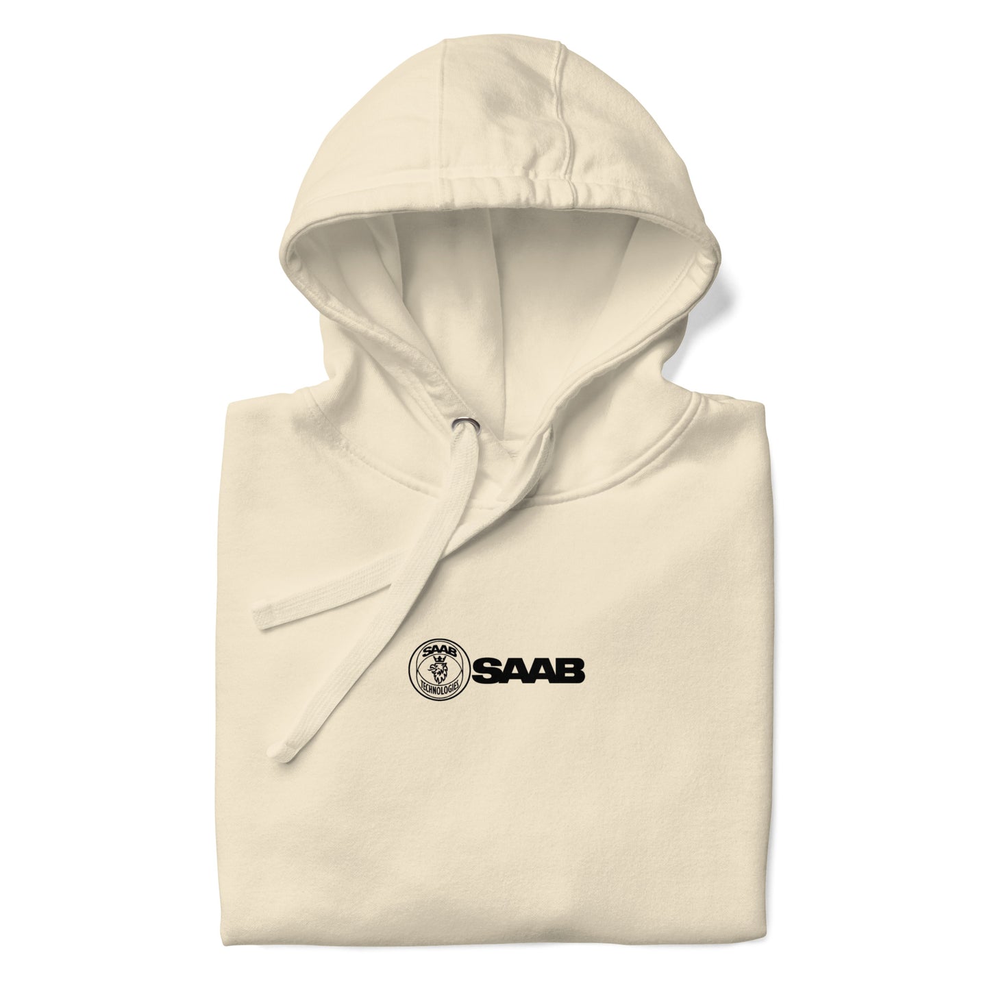 Hand-drawn schematic of the SAAB JAS 39 GRIPEN printed on a unisex hoodie.