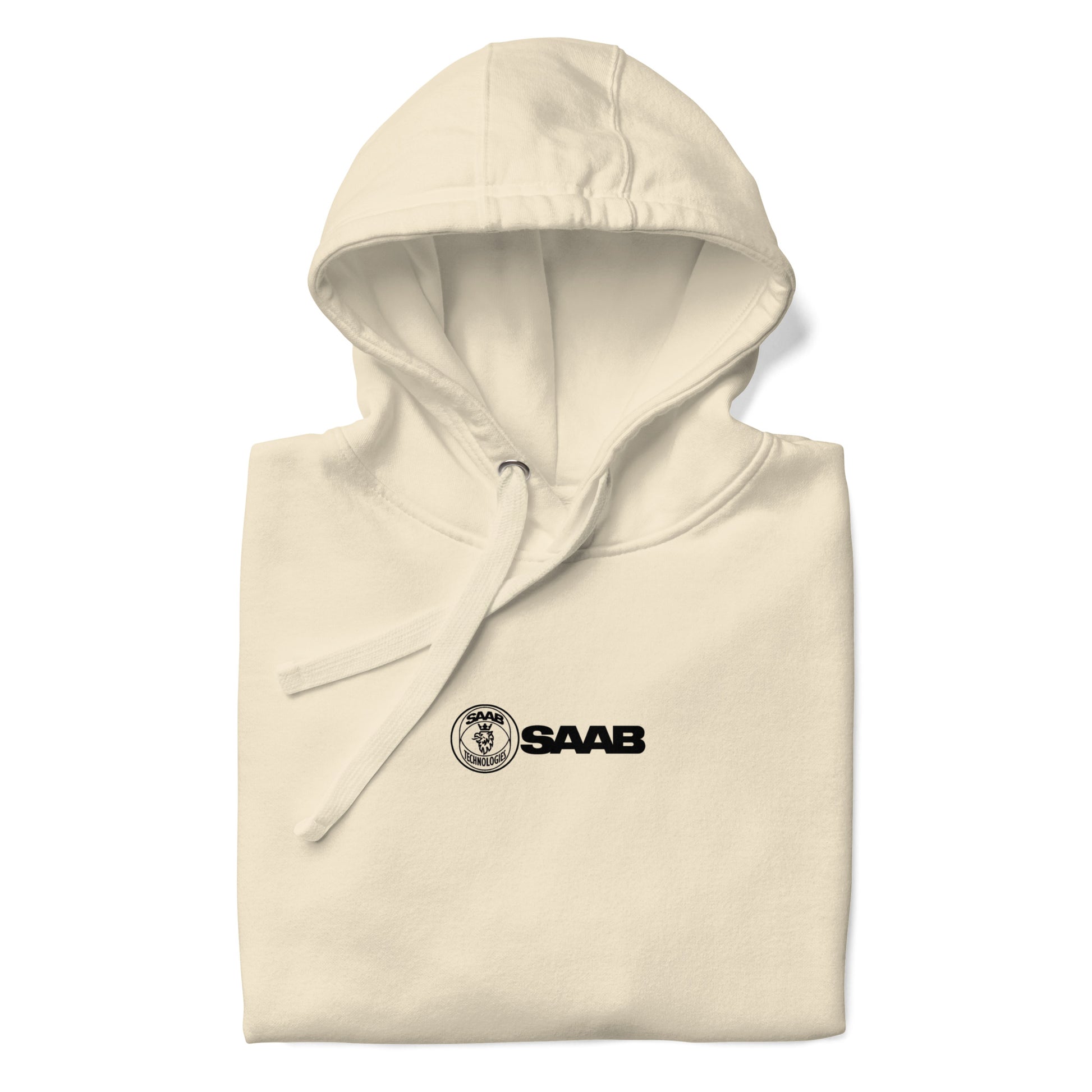 Hand-drawn schematic of the SAAB JAS 39 GRIPEN printed on a unisex hoodie.