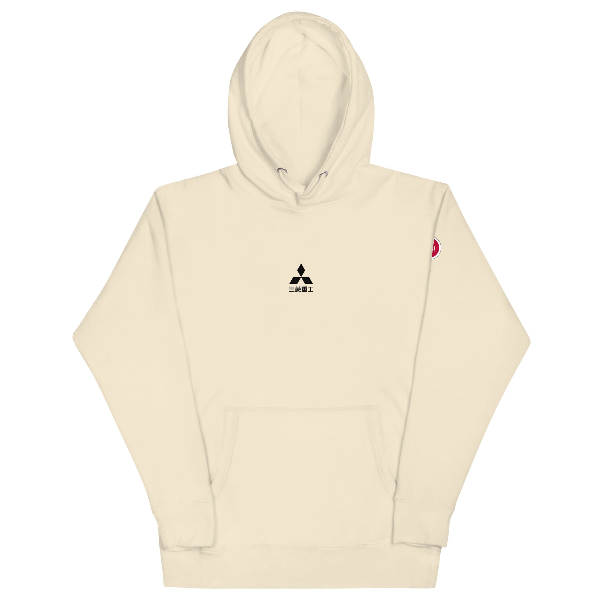 Hand-drawn schematic of the Mitsubishi F-15DJ Eagle Aggressor Minokasago Lionfish camouflage livery printed on a unisex hoodie.