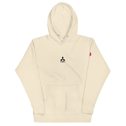 Hand-drawn schematic of the Mitsubishi F-15DJ Eagle 23rd Fighter Squadron 10th Anniversary Flame Edition livery on a unisex hoodie.
