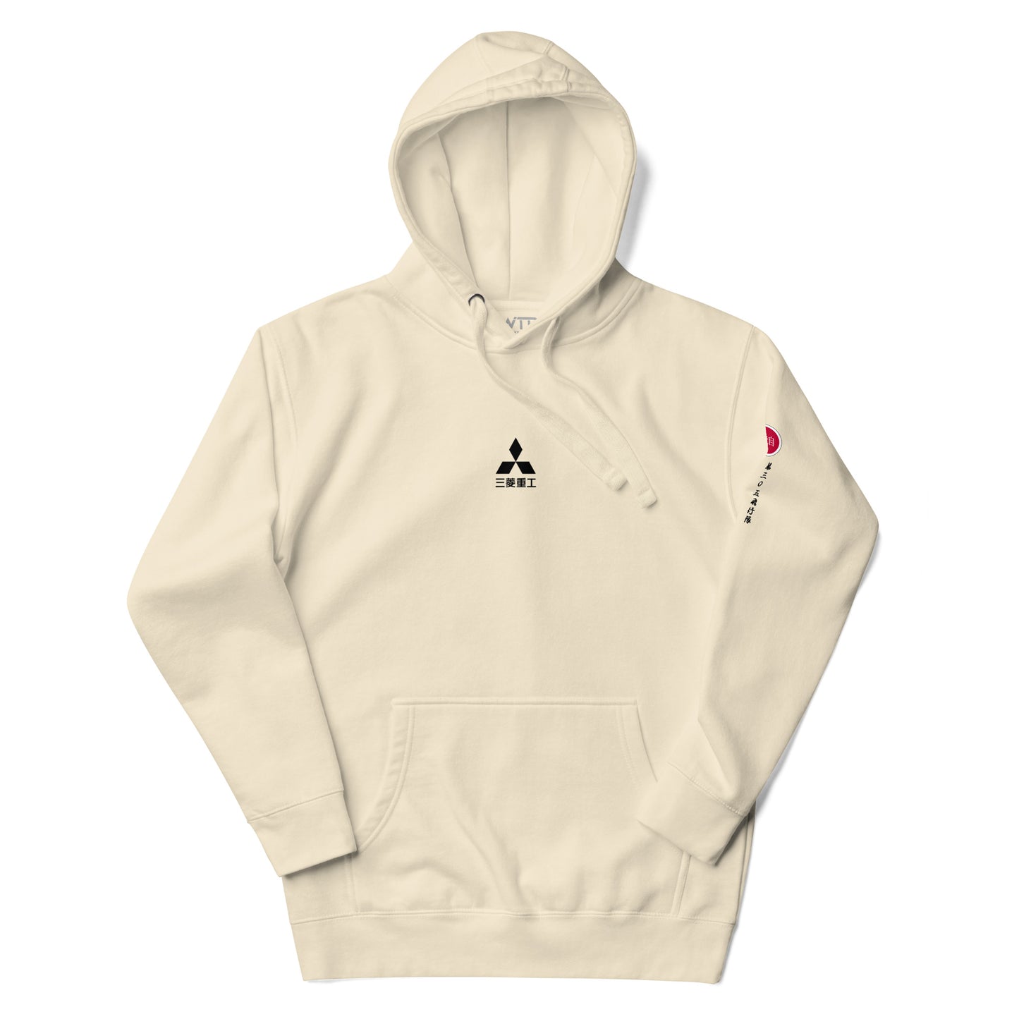 Hand-drawn schematic of the Mitsubishi F-15J Eagle 305th Tactical Fighter Squadron 40 Years Anniversary livery on a unisex hoodie.