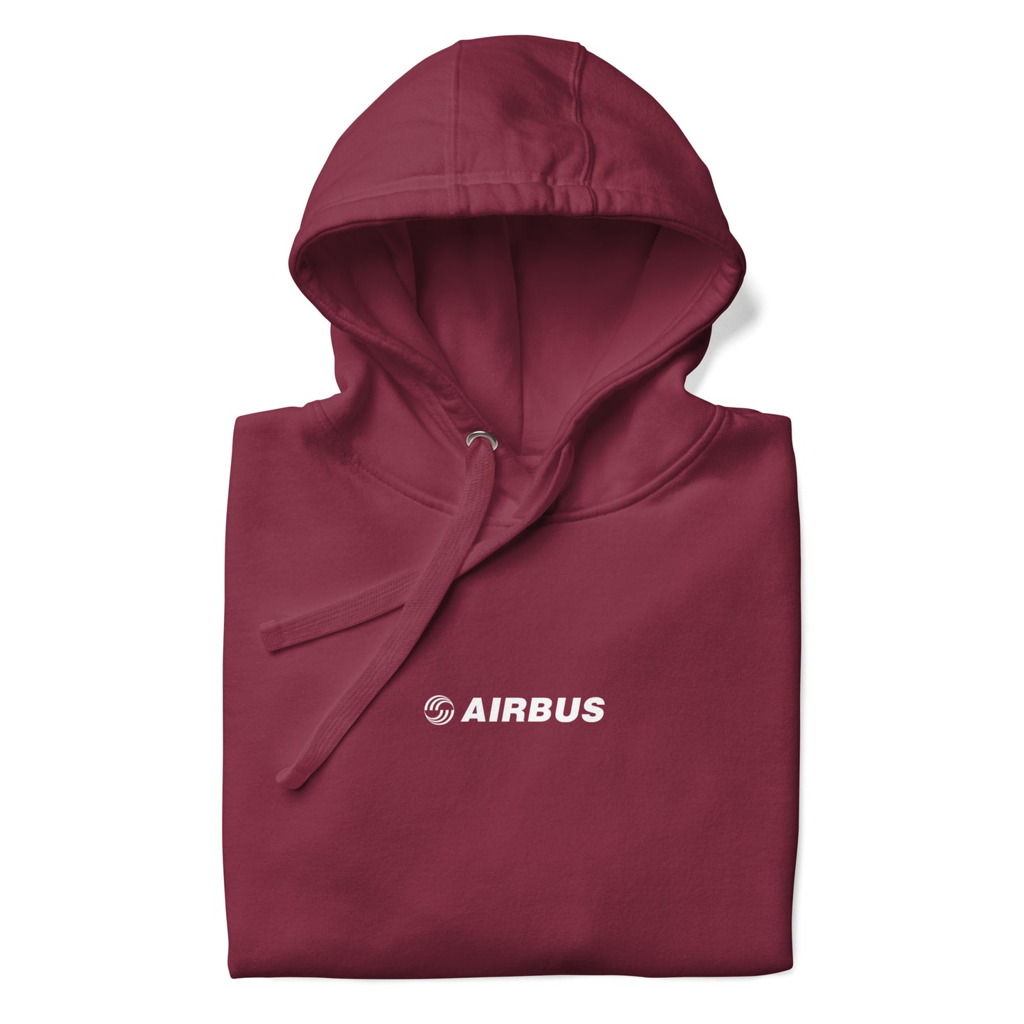 Hand-drawn schematic of the AIRBUS A380 SUPERJUMBO printed on a unisex hoodie.