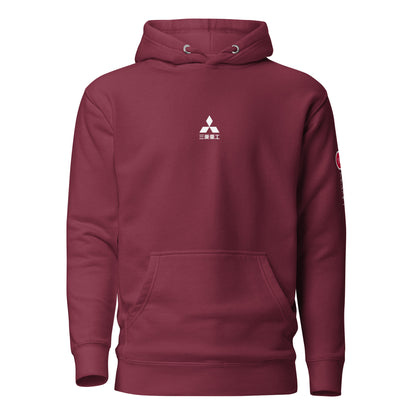 Hand-drawn schematic of the Mitsubishi F-15DJ Eagle Aggressor Minokasago Lionfish camouflage livery printed on a unisex hoodie.