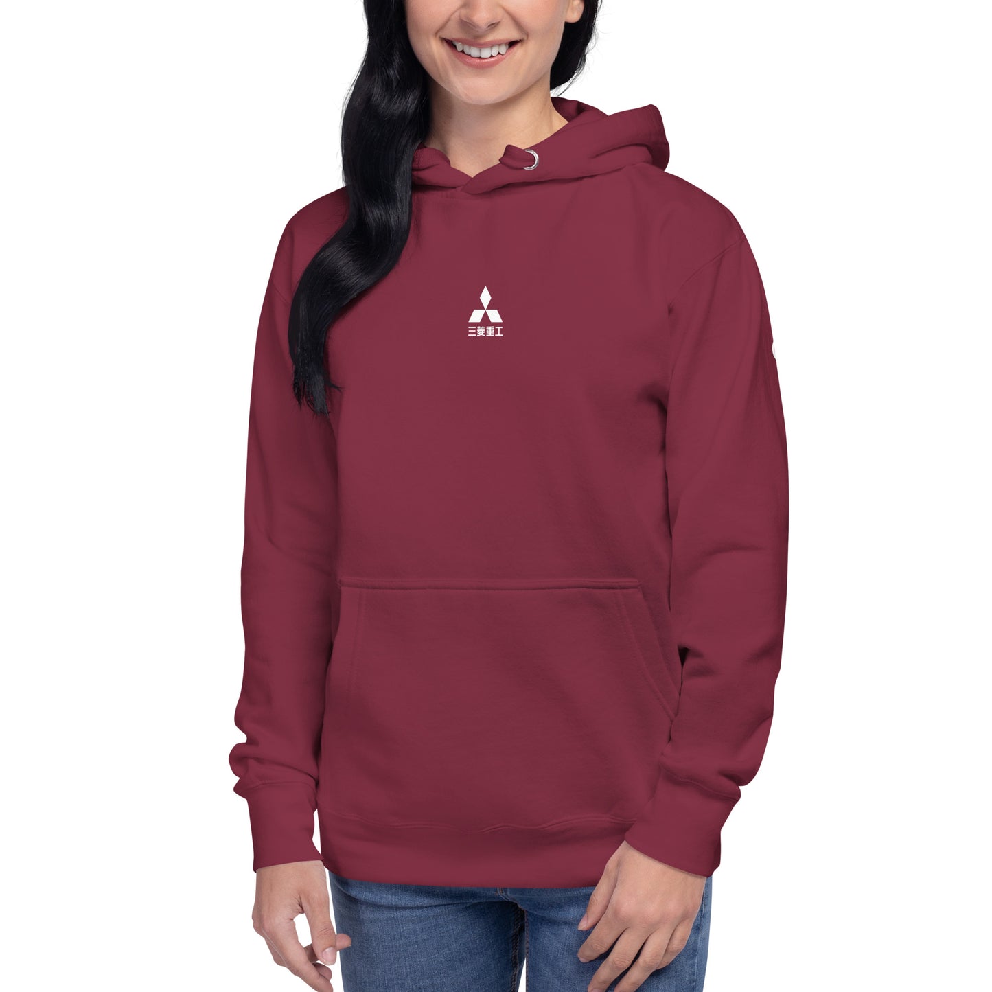 Hand-drawn schematic of the Mitsubishi F-15J Eagle 305th Tactical Fighter Squadron 40 Years Anniversary livery on a unisex hoodie.