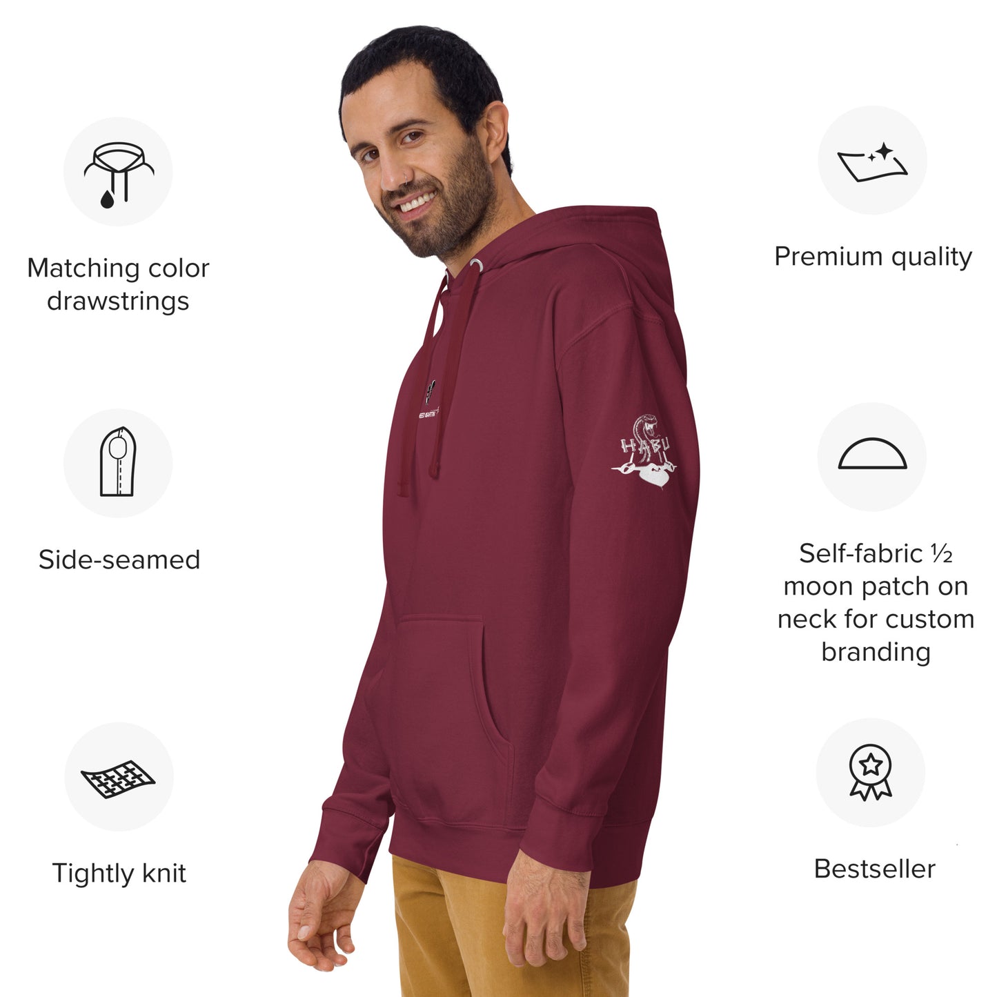 Hand-drawn schematic of the LOCKHEED MARTIN SKUNK WORKS SR-71 BLACKBIRD printed on a unisex hoodie.