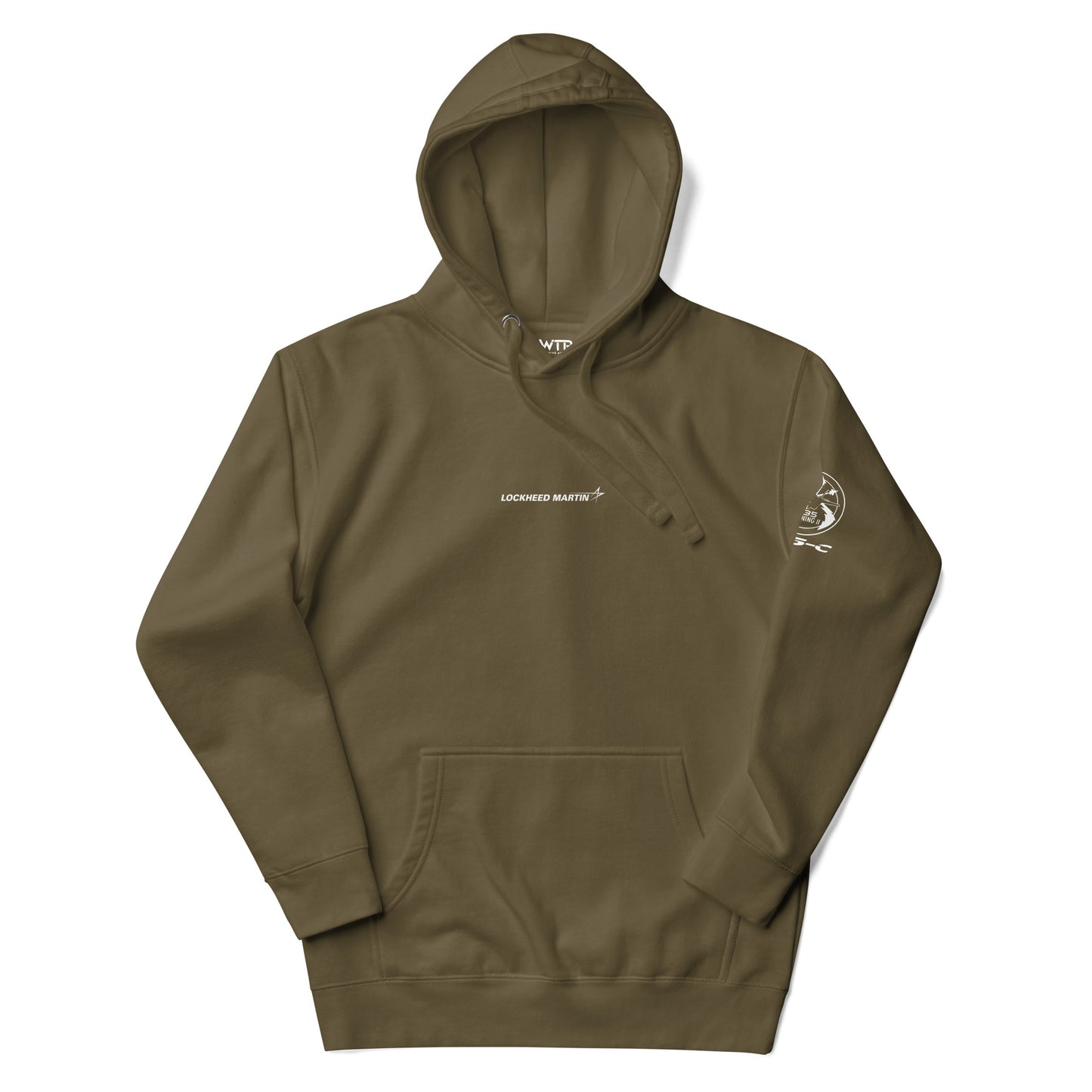 Hand-drawn schematic of the LOCKHEED MARTIN F-35C LIGHTNING II printed on a unisex hoodie.