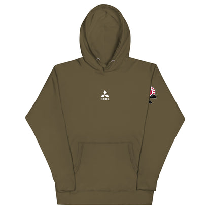 Hand-drawn schematic of the Mitsubishi F-2A Viper Zero Yatagarasu 60th Anniversary 6th Fighter Squadron livery on a unisex hoodie.