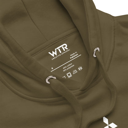 Hand-drawn schematic of the Mitsubishi F-2A Viper Zero in Maritime Blue Camouflage livery printed on a comfortable unisex hoodie.
