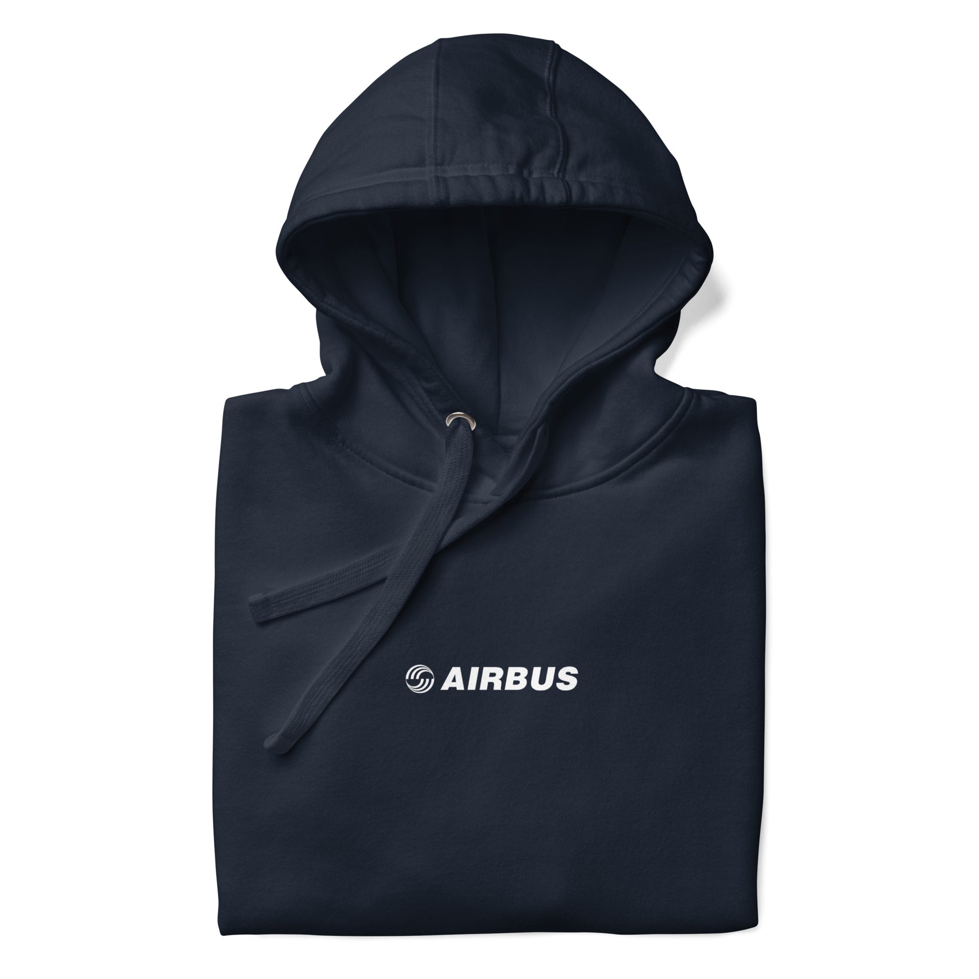 Hand-drawn schematic of the AIRBUS A380 SUPERJUMBO printed on a unisex hoodie.