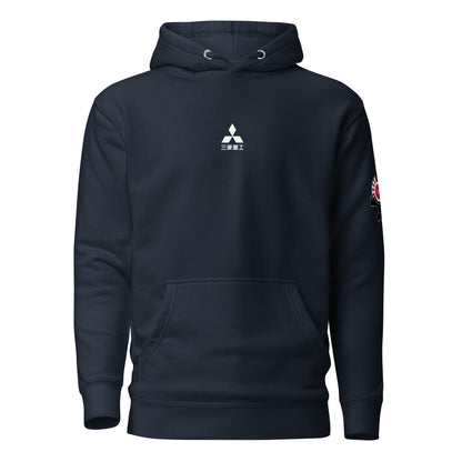 Hand-drawn schematic of the Mitsubishi F-2A Viper Zero Yatagarasu 60th Anniversary 6th Fighter Squadron livery on a unisex hoodie.