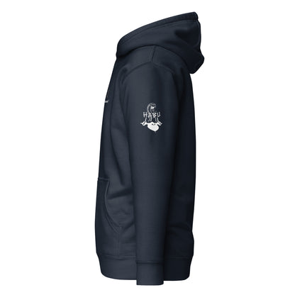 Hand-drawn schematic of the LOCKHEED MARTIN SKUNK WORKS SR-71 BLACKBIRD printed on a unisex hoodie.