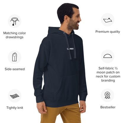 Hand-drawn schematic of the AIRBUS A380 SUPERJUMBO printed on a unisex hoodie.
