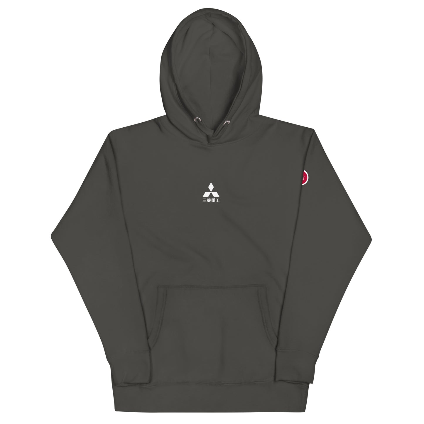 Hand-drawn schematic of the Mitsubishi F-15J Eagle 204th Tactical Fighter Squadron 2024 Churashima Air Fiesta livery on a hoodie.