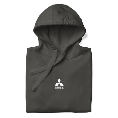 Hand-drawn schematic of the Mitsubishi F-15J Eagle 305th Tactical Fighter Squadron 40 Years Anniversary livery on a unisex hoodie.