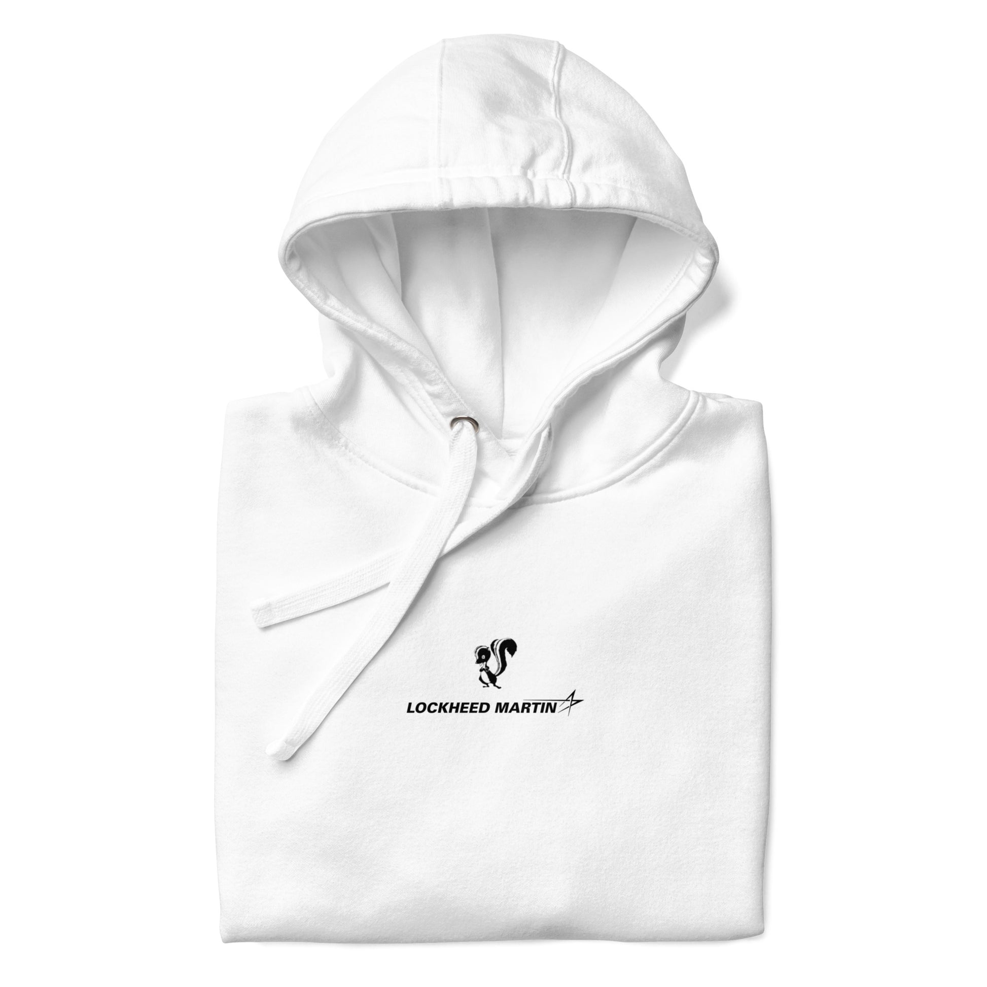 Hand-drawn schematic of the LOCKHEED MARTIN SKUNK WORKS SR-71 BLACKBIRD printed on a unisex hoodie.